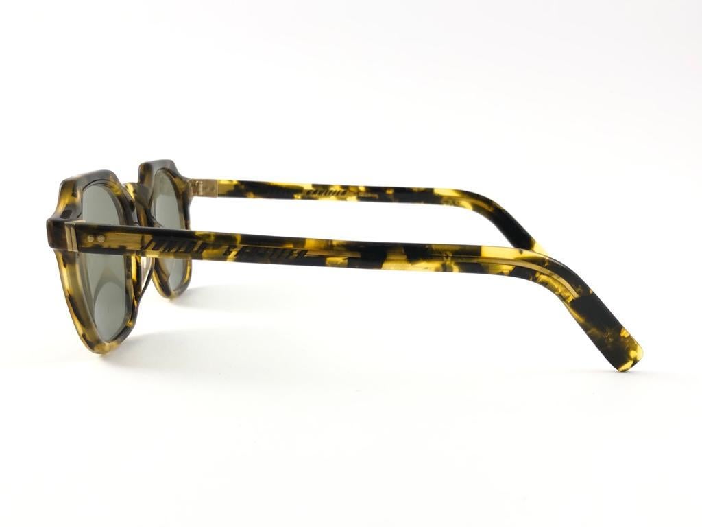 New Jean Paul Gaultier 58 0071 Yellow Tortoise Sunglasses 1990's Japan 1