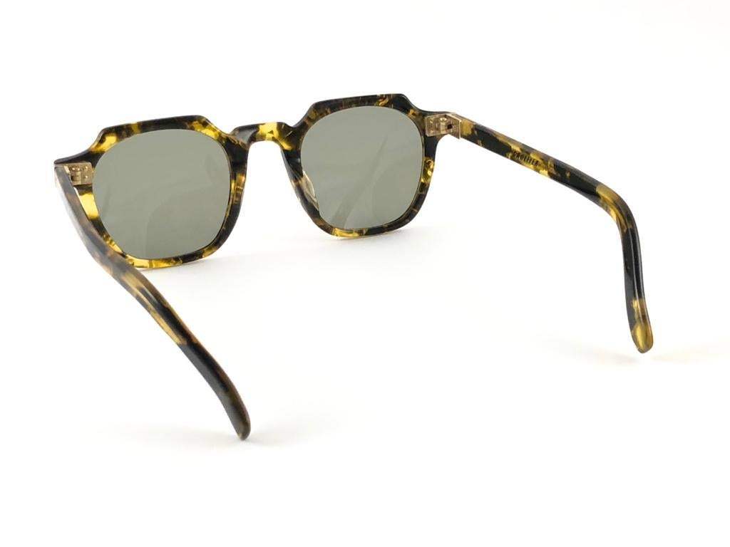New Jean Paul Gaultier 58 0071 Yellow Tortoise Sunglasses 1990's Japan 2