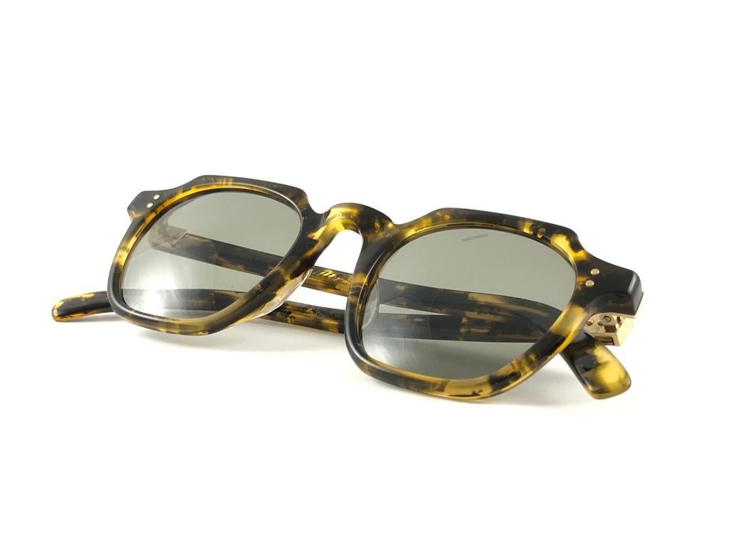 New Jean Paul Gaultier 58 0071 Yellow Tortoise Sunglasses 1990's Japan 4