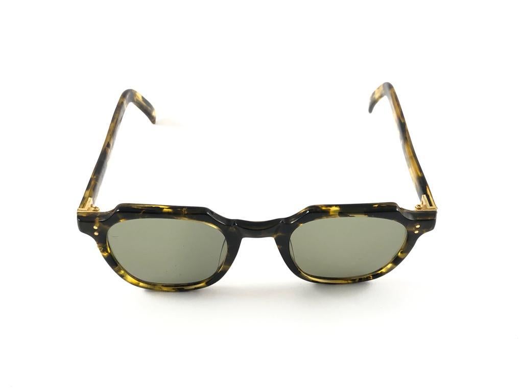New Jean Paul Gaultier 58 0071 Yellow Tortoise Sunglasses 1990's Japan For Sale 4