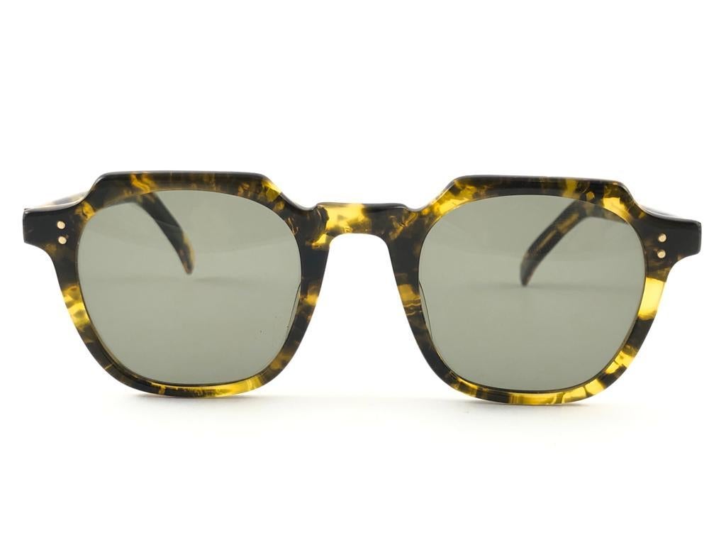 New Jean Paul Gaultier 58 0071 Yellow Tortoise Sunglasses 1990's Japan 5