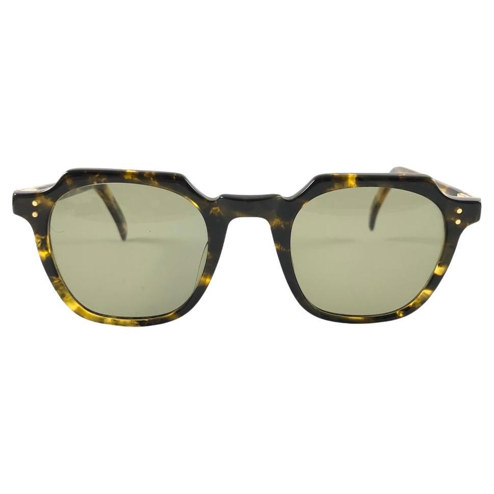 New Jean Paul Gaultier 58 0071 Yellow Tortoise Sunglasses 1990's Japan For Sale