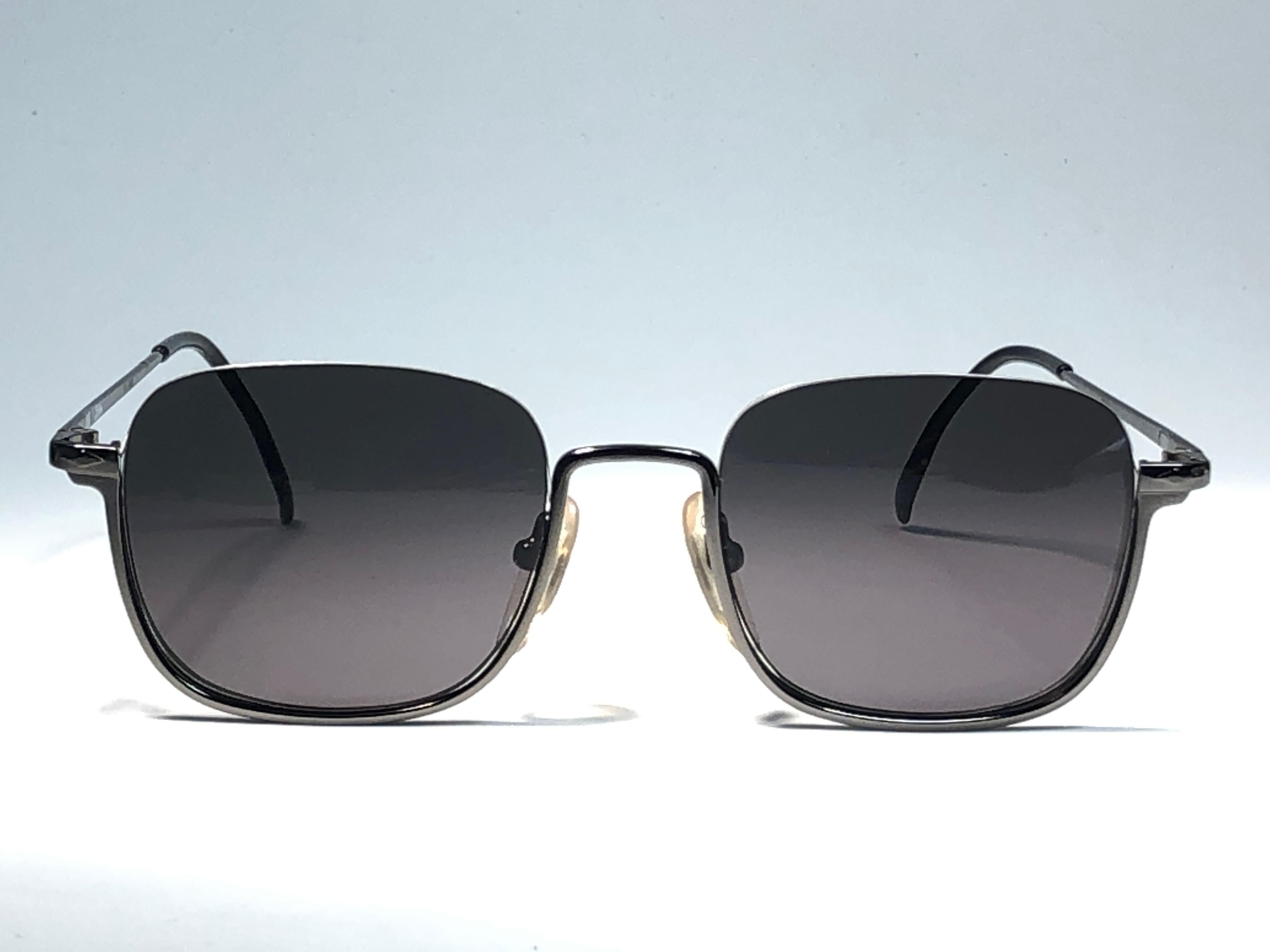 Women's or Men's New Jean Paul Gaultier Half Frame Grey Sunglasses 1990's Made in Japan 