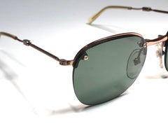 Neu Jean Paul Gaultier 58 0171 Halbrahmen Roségold klappbare Sonnenbrille 1990Japan