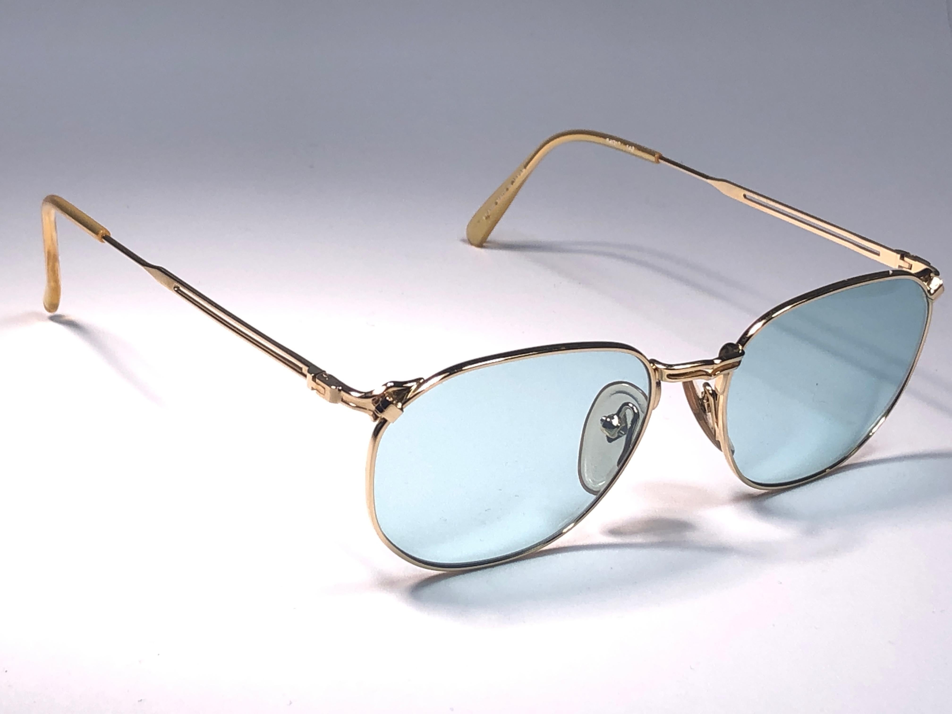 Blue New Jean Paul Gaultier Junior 55 2173 Sunglasses 1990's Made in Japan  For Sale