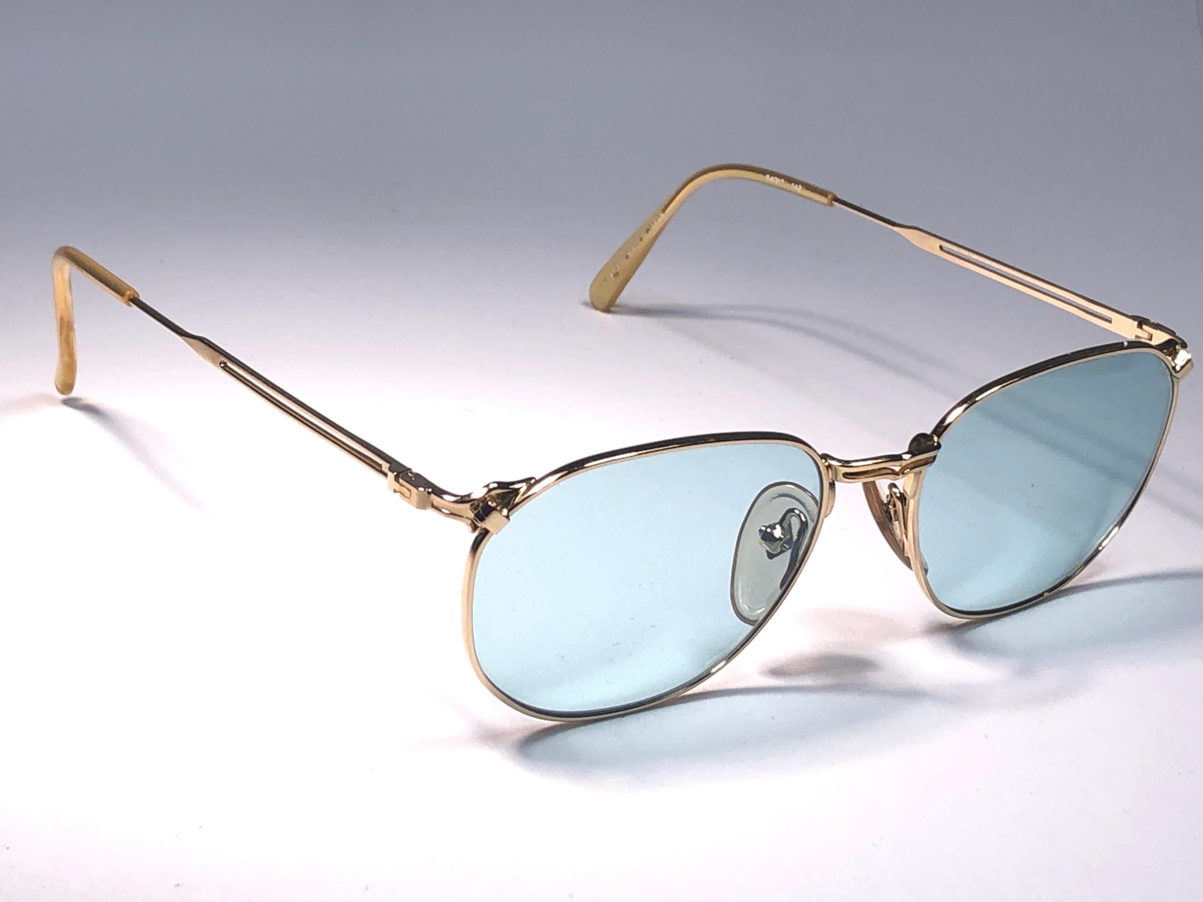 Blue New Jean Paul Gaultier Junior 55 2173 Sunglasses 1990's Made in Japan For Sale