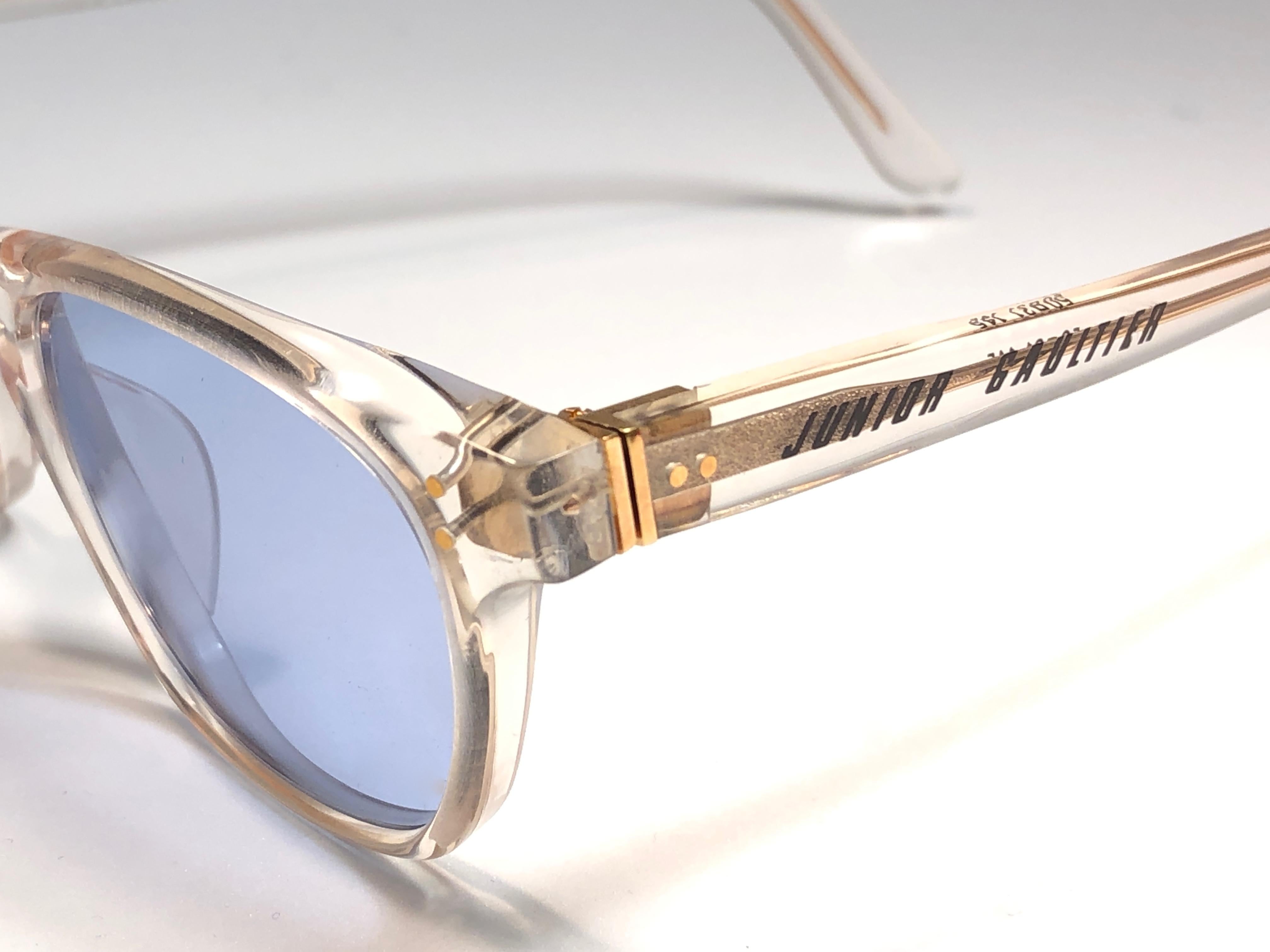 Women's or Men's New Jean Paul Gaultier Junior 57 0073  Translucent Sunglasses 1990 Japan  For Sale