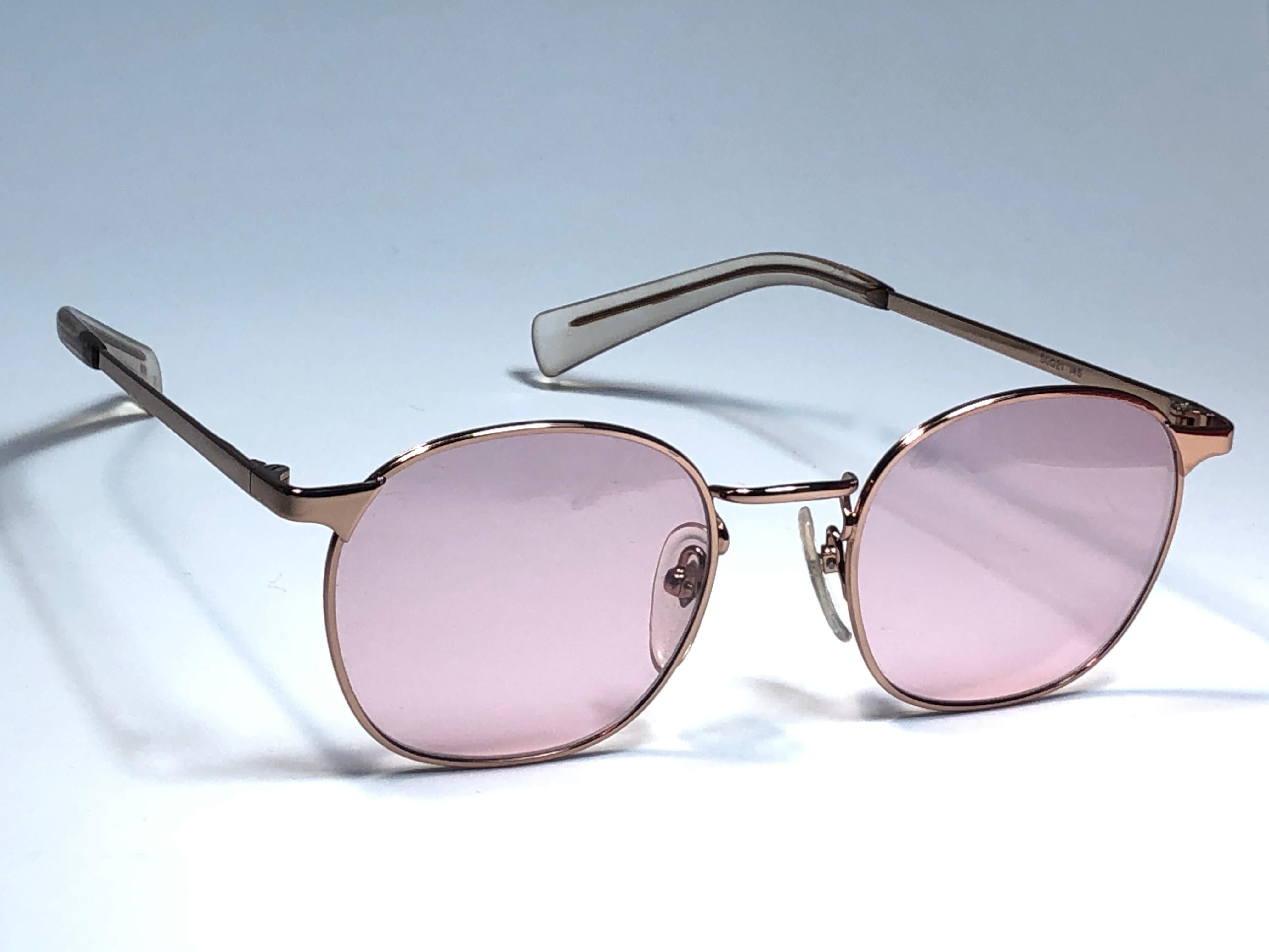 New Jean Paul Gaultier Junior 57 0172 Rose Gold Sunglasses 1990 Made in Japan  For Sale 2