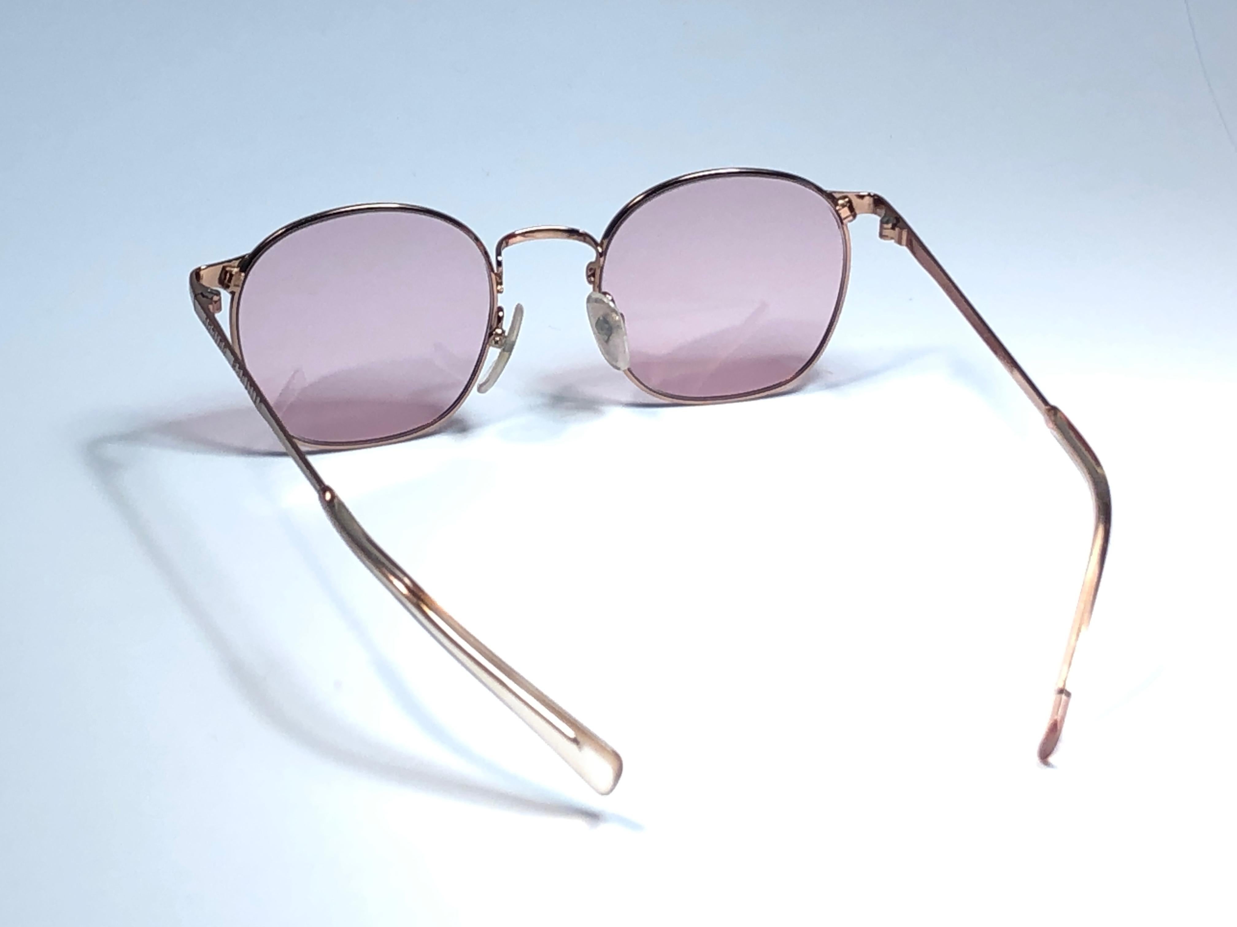 New Jean Paul Gaultier Junior 57 0172 Rose Gold Sunglasses 1990 Made in Japan  For Sale 3