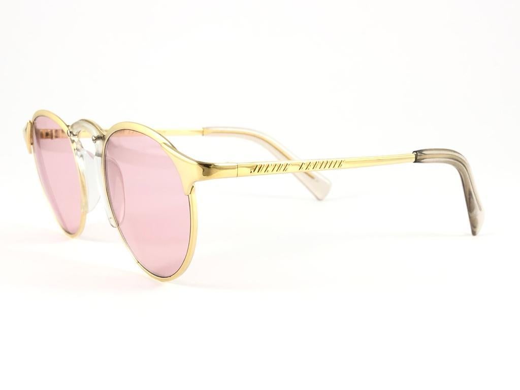 New Jean Paul Gaultier Junior 57 0174  Gold Sunglasses 1990's Made in Japan  4