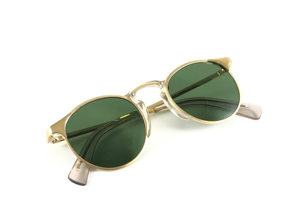 New Jean Paul Gaultier Junior 57 0174  Gold Sunglasses 1990's Made in Japan  2