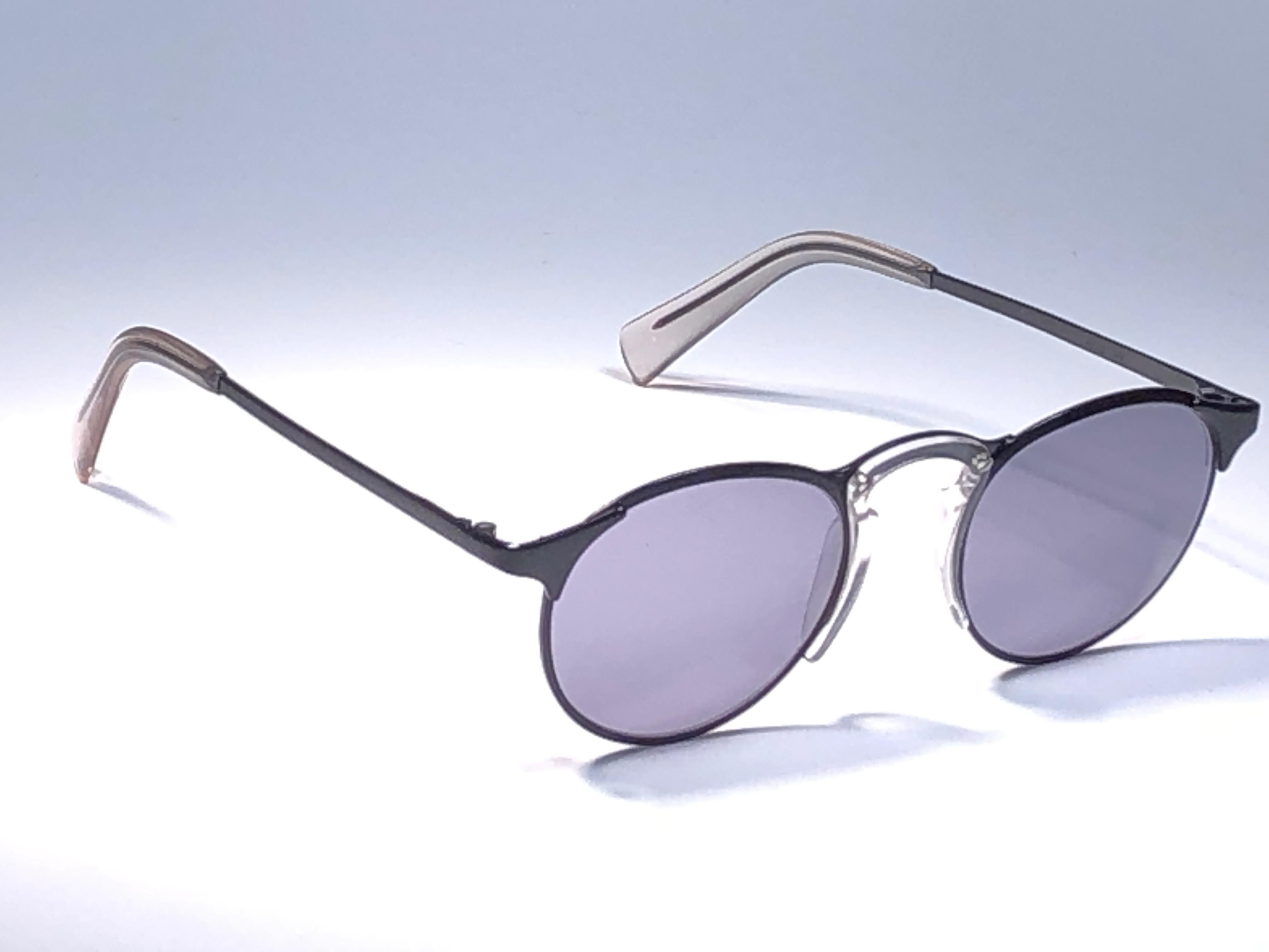 Gray New Jean Paul Gaultier Junior 57 0174 Sunglasses 1990's Made in Japan  For Sale
