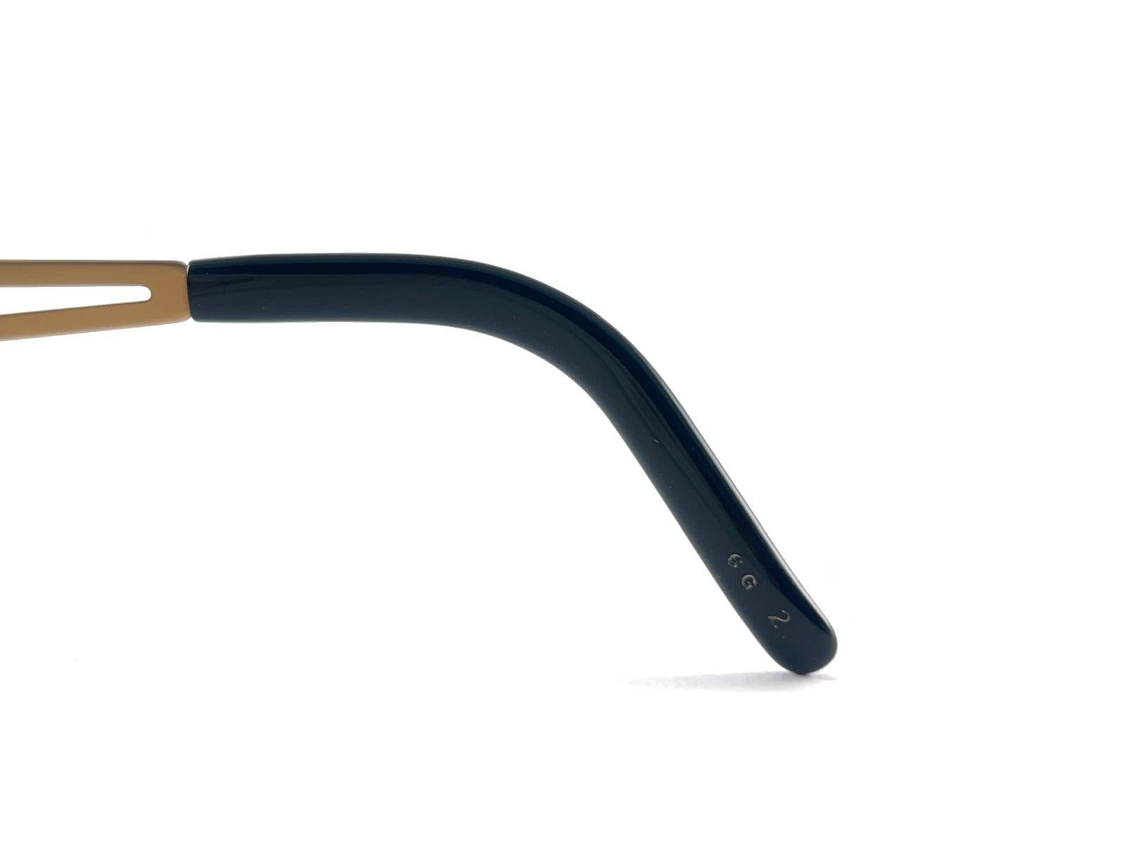 New Jean Paul Gaultier Metallic Gold 58 6202 Oval Sunglasses 90'S Made In Japan For Sale 5