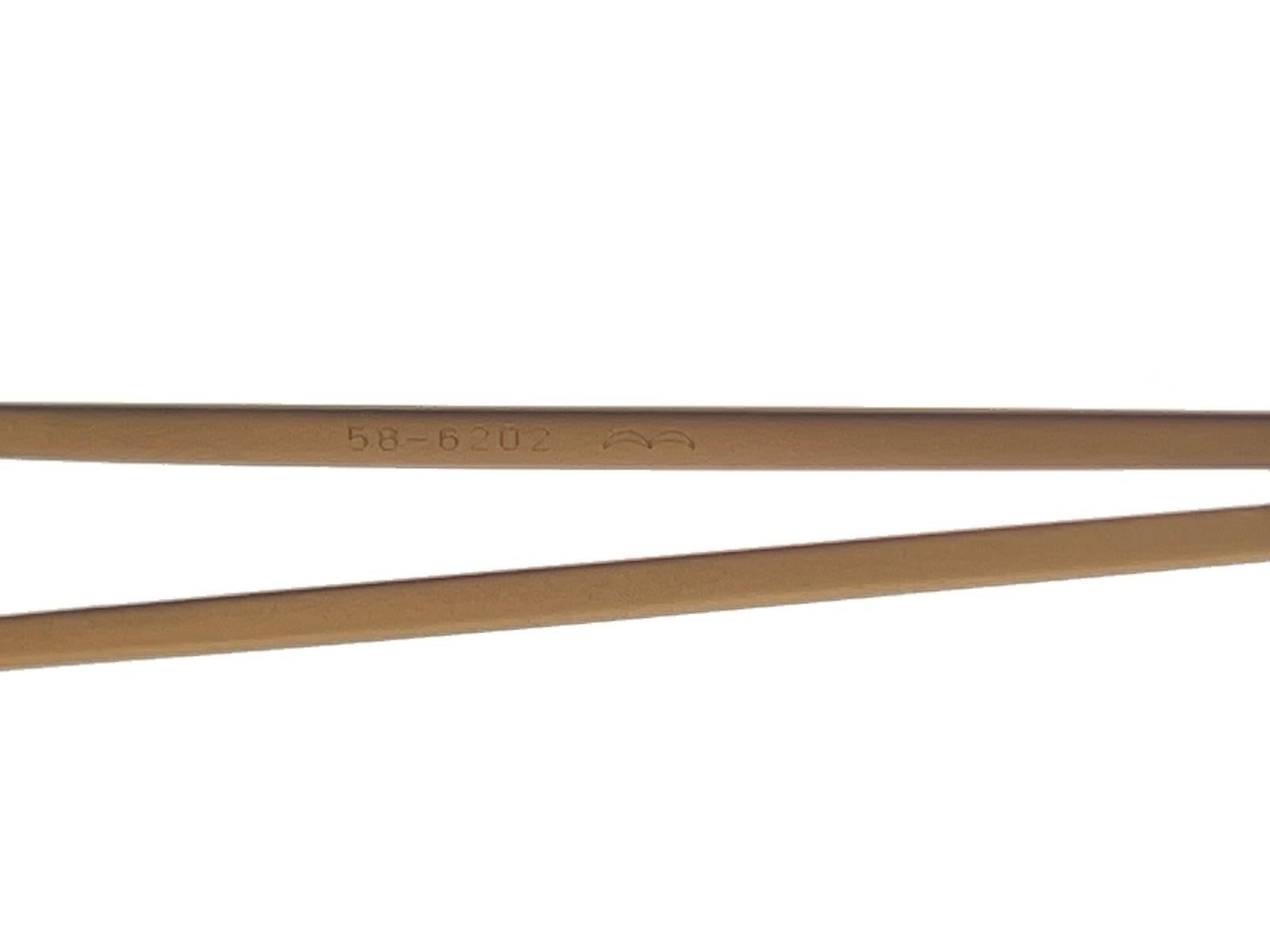 New Jean Paul Gaultier Metallic Gold 58 6202 Oval Sunglasses 90'S Made In Japan For Sale 3