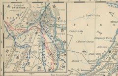 New Jersey Antique Map – The Garden State, Railroads & Counties,  c.1888