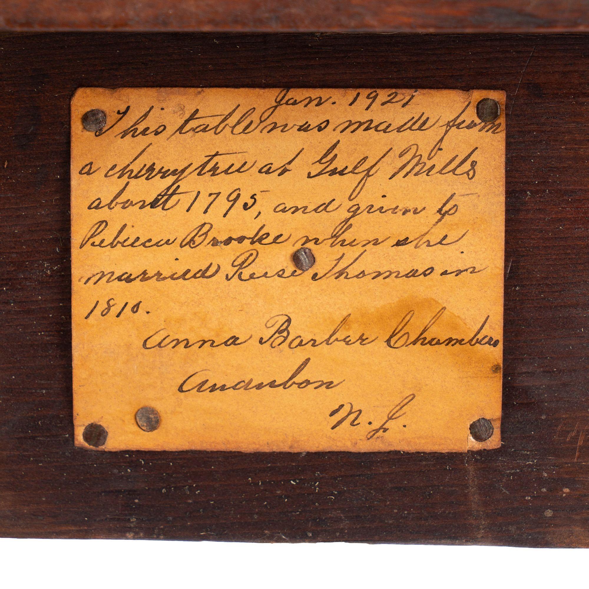 New Jersey Cherry Flip Top Game Table, c. 1795 8