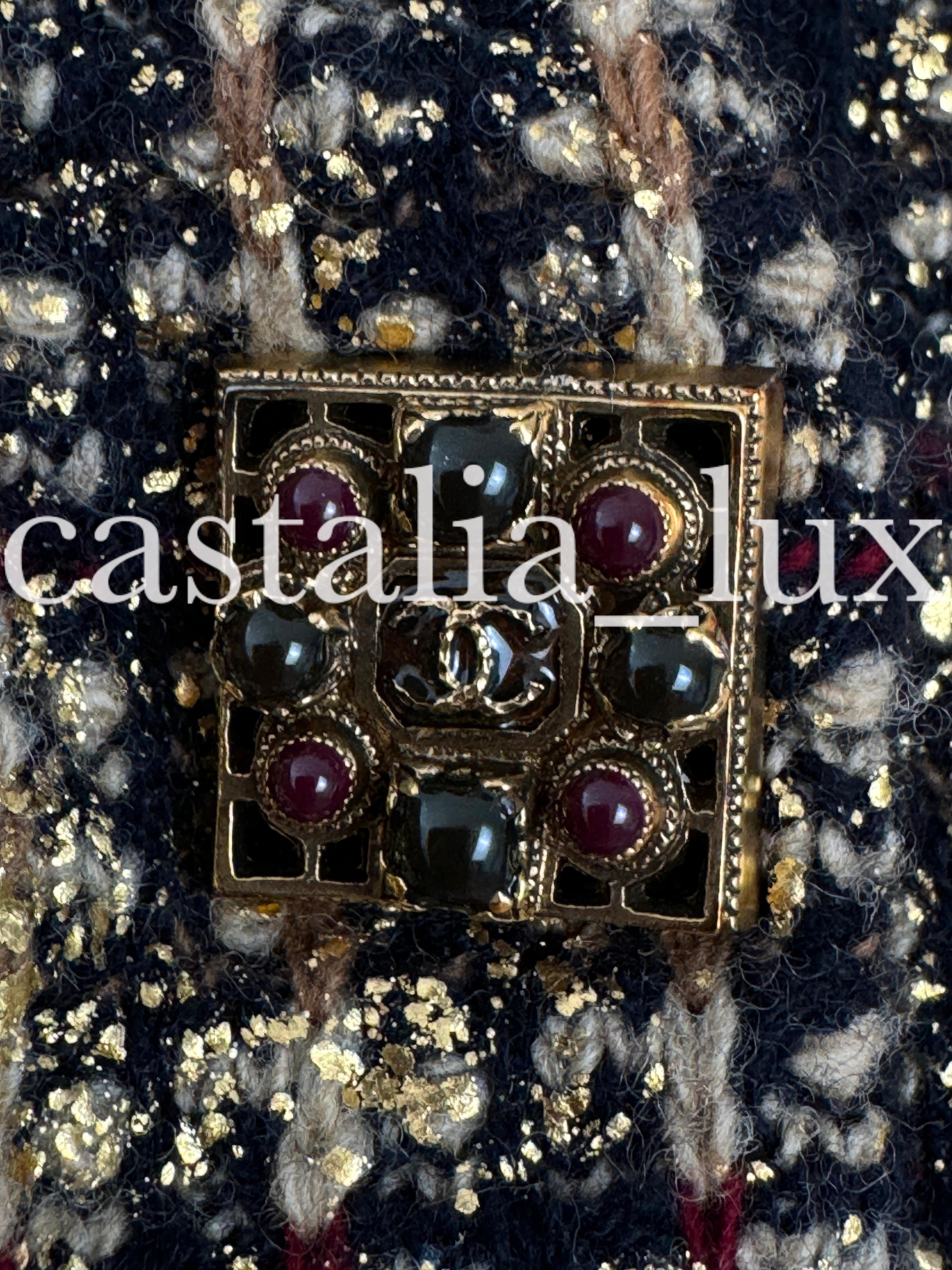 New Jewel Gripoix Buttons Paris / Byzance Dress For Sale 3
