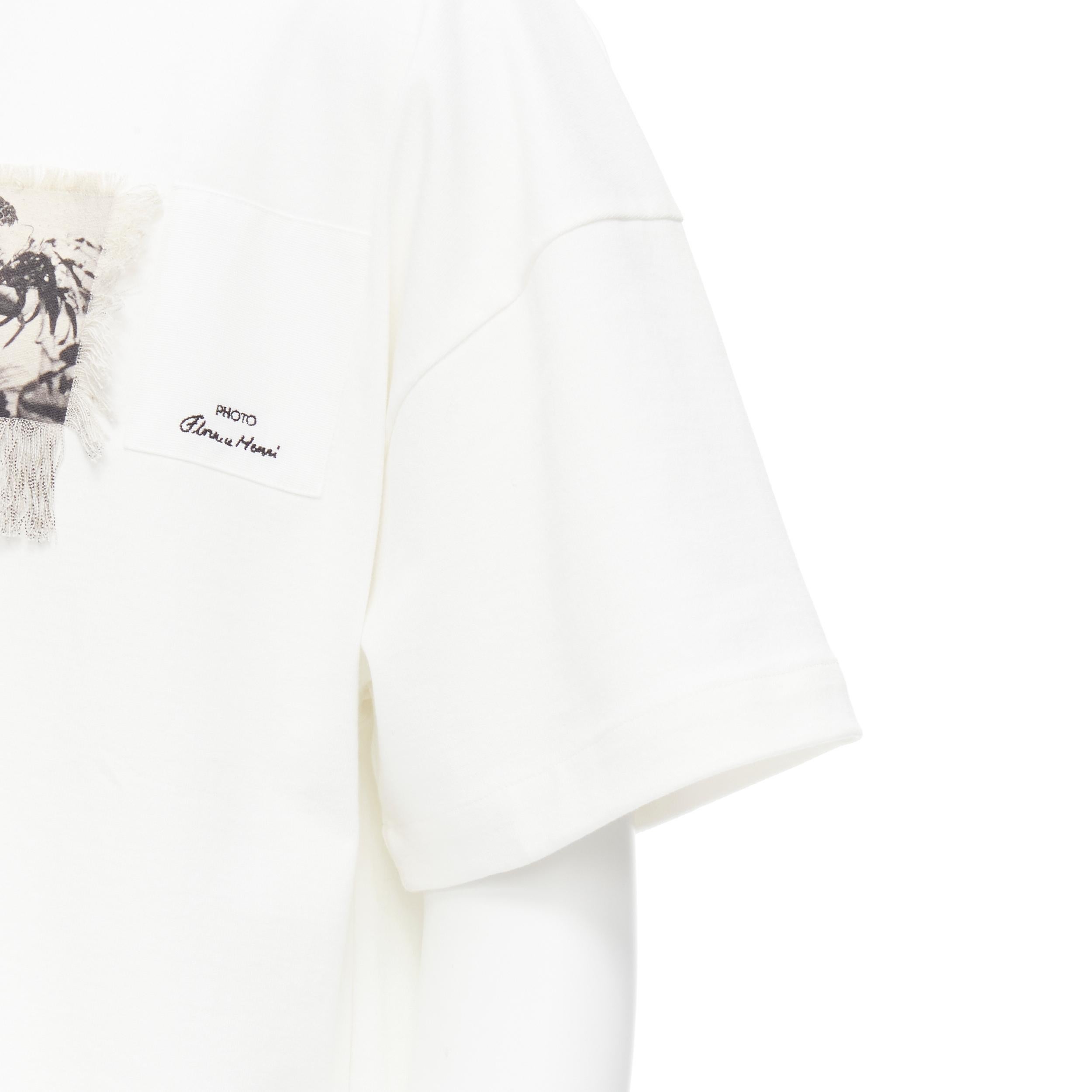 new JIL SANDER 2021 Florence Henri white photo patchwork boxy t-shirt XS In New Condition In Hong Kong, NT