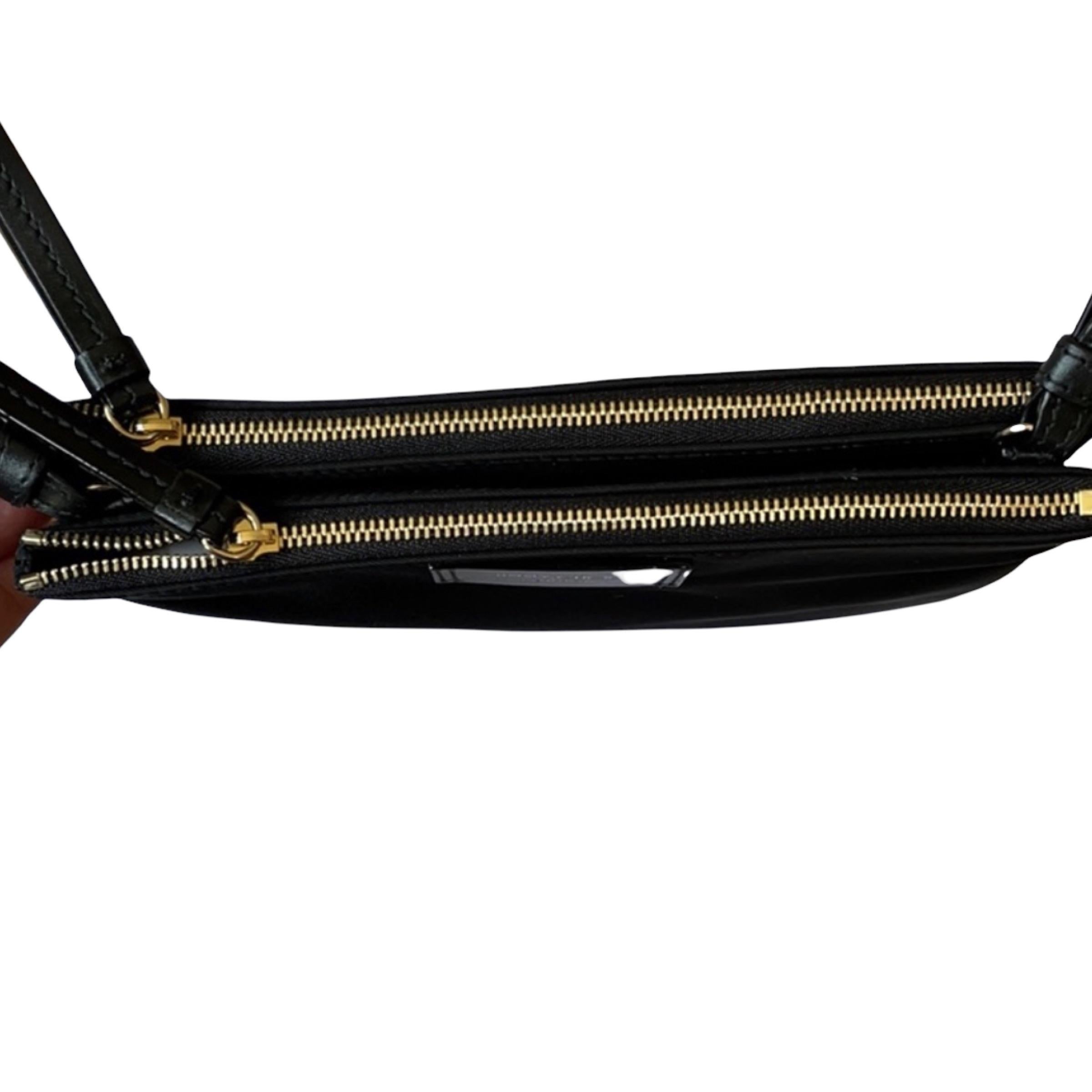 NEU Jimmy Choo Schwarze Crossbody Umhängetasche aus Candice Nylon im Angebot 6