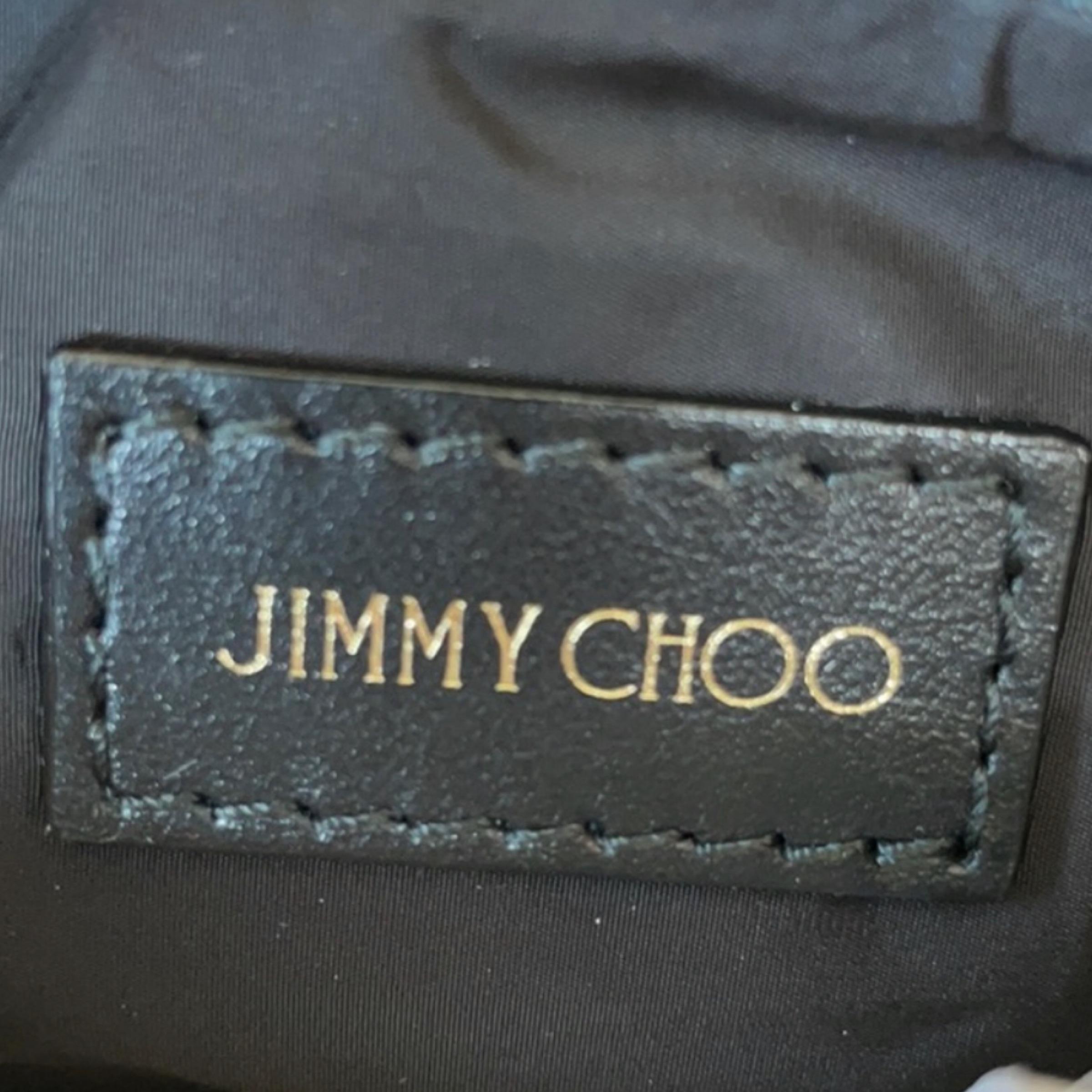 NEU Jimmy Choo Schwarze Crossbody Umhängetasche aus Candice Nylon im Angebot 9