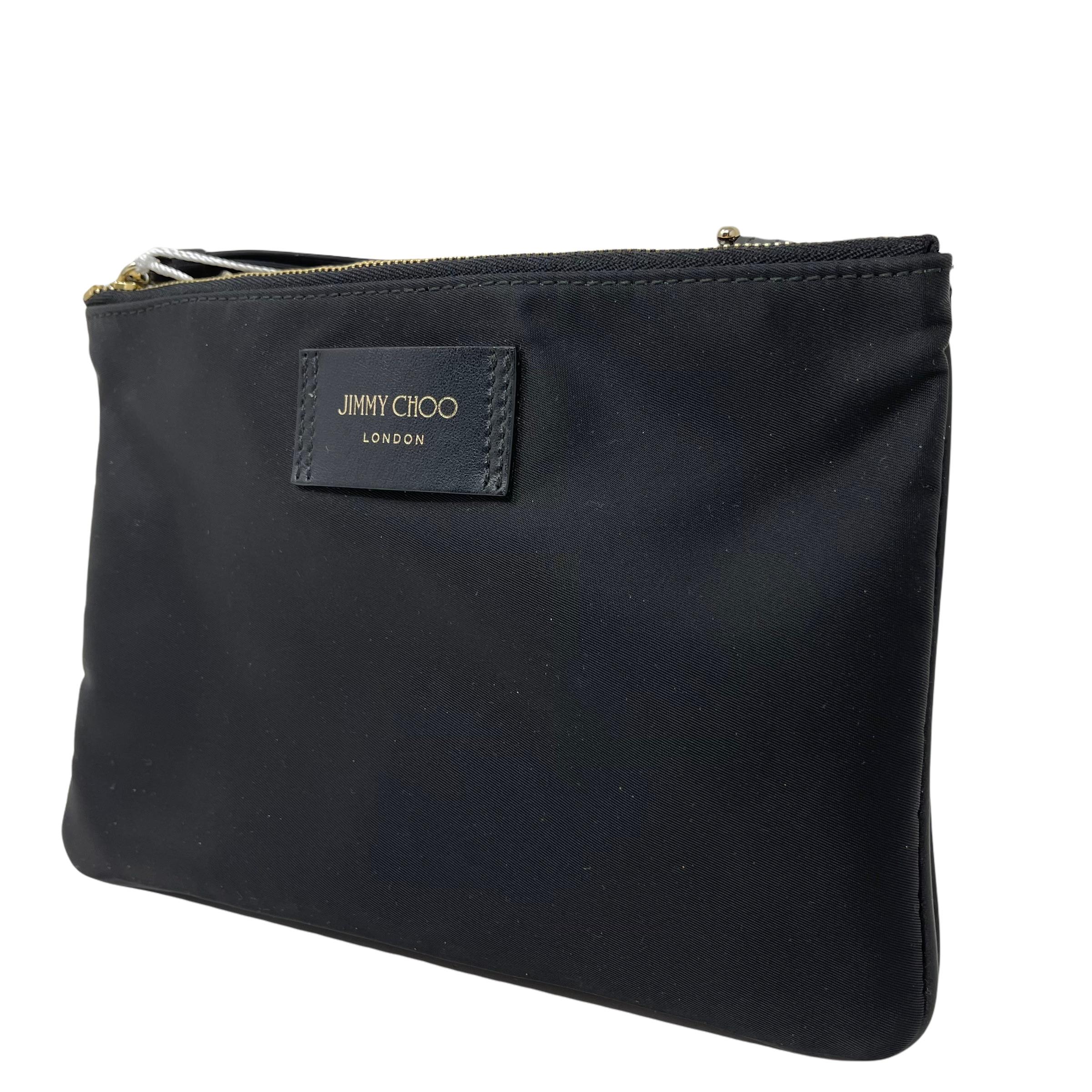 NEU Jimmy Choo Schwarze Crossbody Umhängetasche aus Candice Nylon im Angebot 2