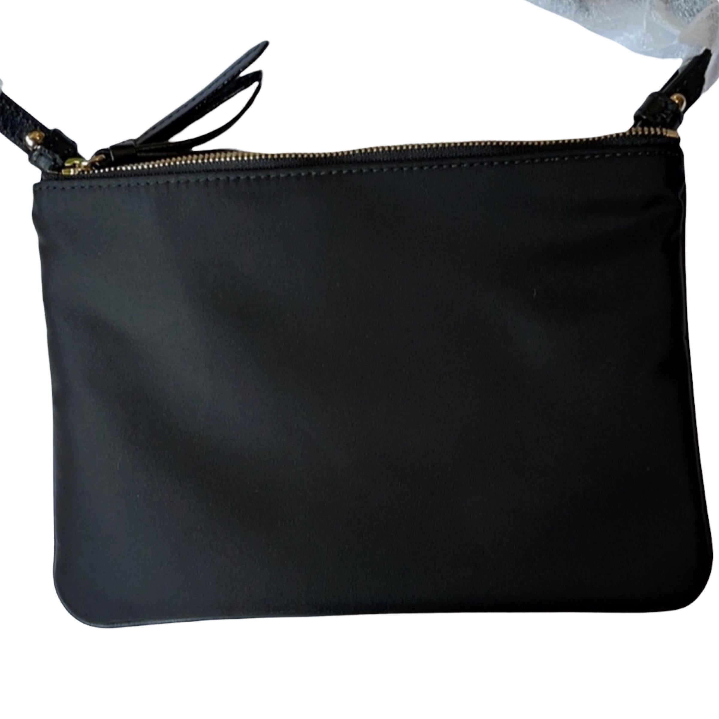 NEU Jimmy Choo Schwarze Crossbody Umhängetasche aus Candice Nylon im Angebot 4