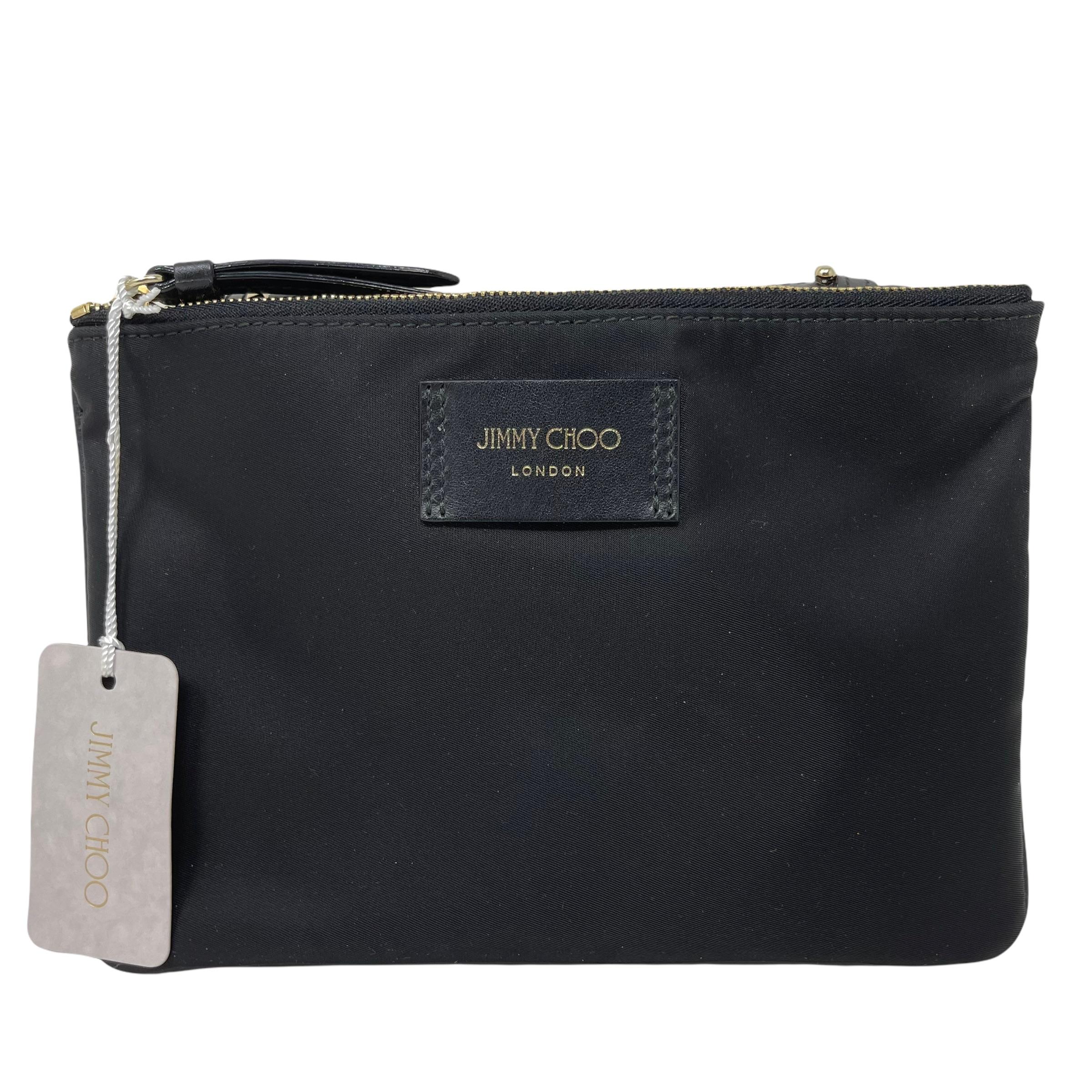 NEU Jimmy Choo Schwarze Crossbody Umhängetasche aus Candice Nylon im Angebot 5