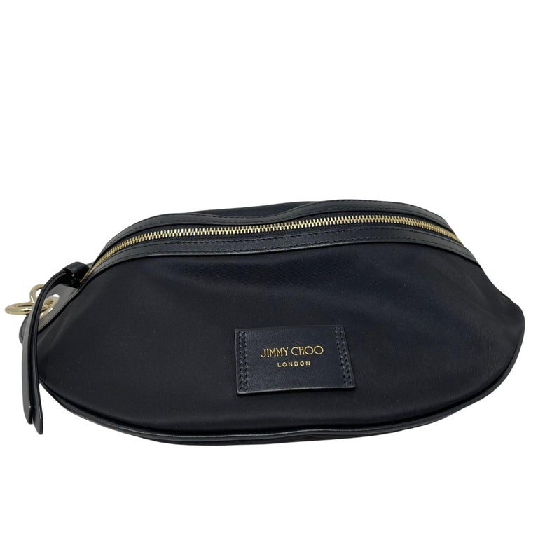 NEW Jimmy Choo Black Candice Nylon Fanny Pack Belt Bag Bum Bag For Sale at 1stDibs