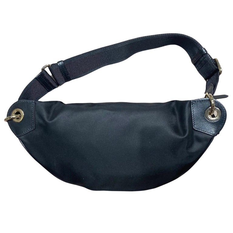 NEW Jimmy Choo Black Candice Nylon Fanny Pack Belt Bag Bum Bag For Sale ...