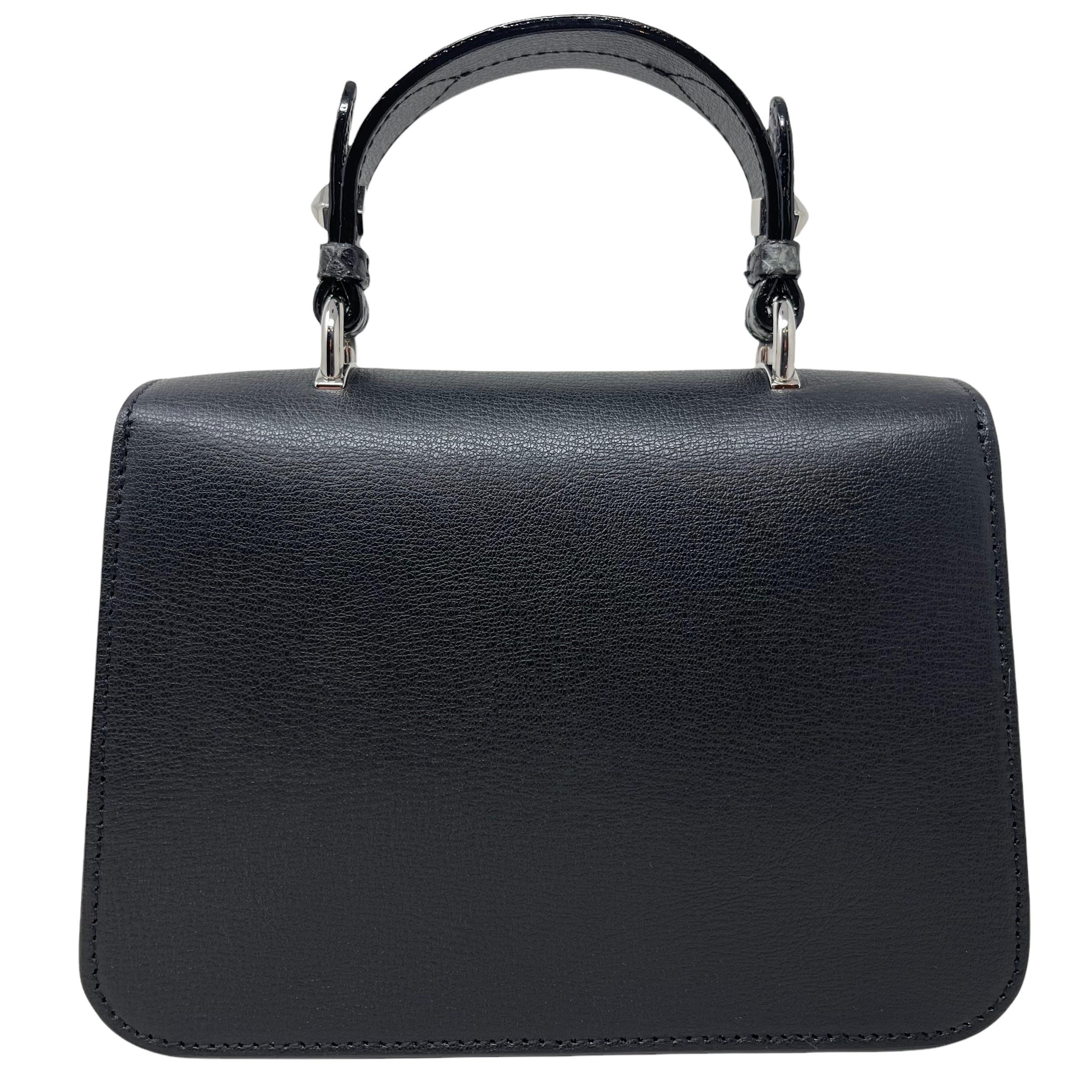 NEU Jimmy Choo Schwarze JC Top Handle Leder Umhängetasche im Angebot 5