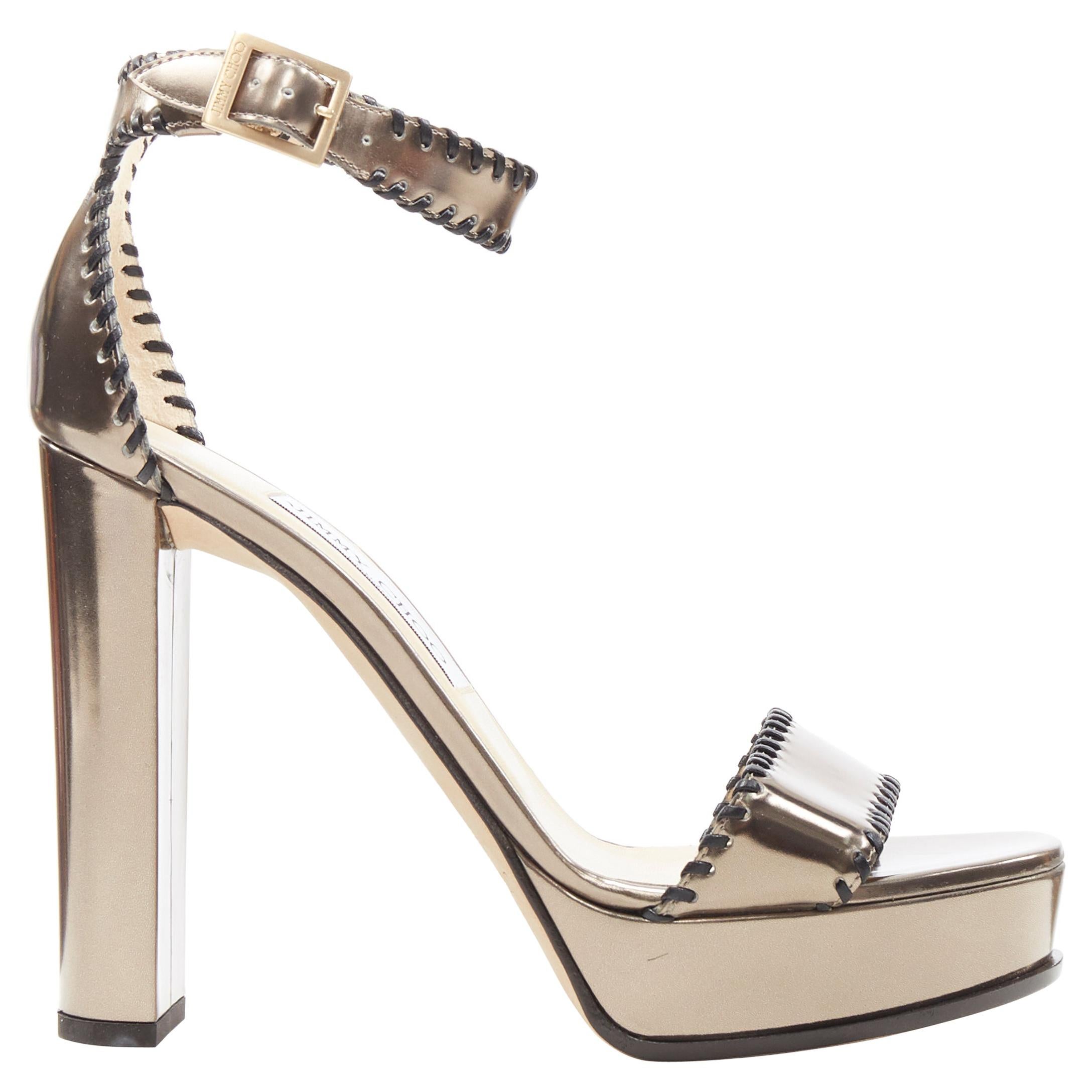 Escarpins Talons Luciano Padovan En Cuir Verni Beige - Taille 37, Occasion