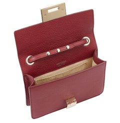 New JIMMY CHOO *Rebel* Red Grainy Calf Leather Cross Body Bag