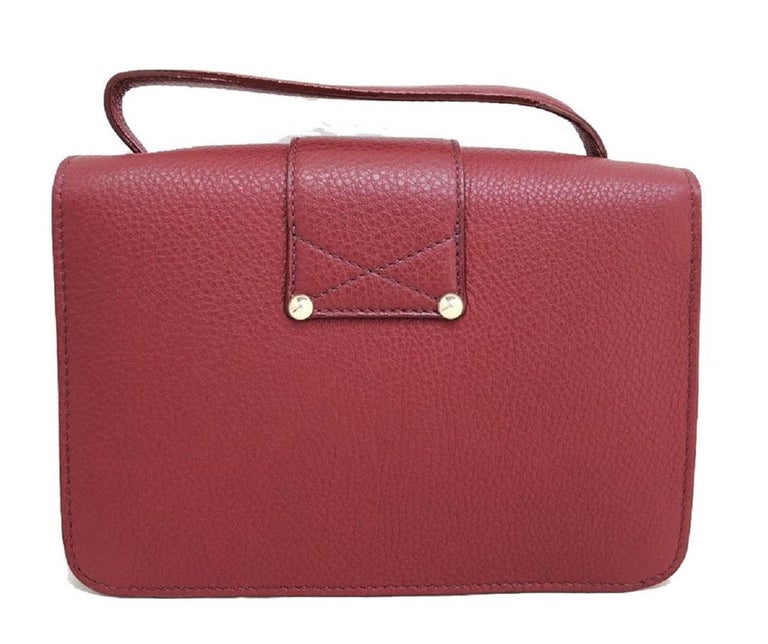 New JIMMY CHOO *Rebel* Red Grainy Calf Leather Cross Body Bag For Sale ...