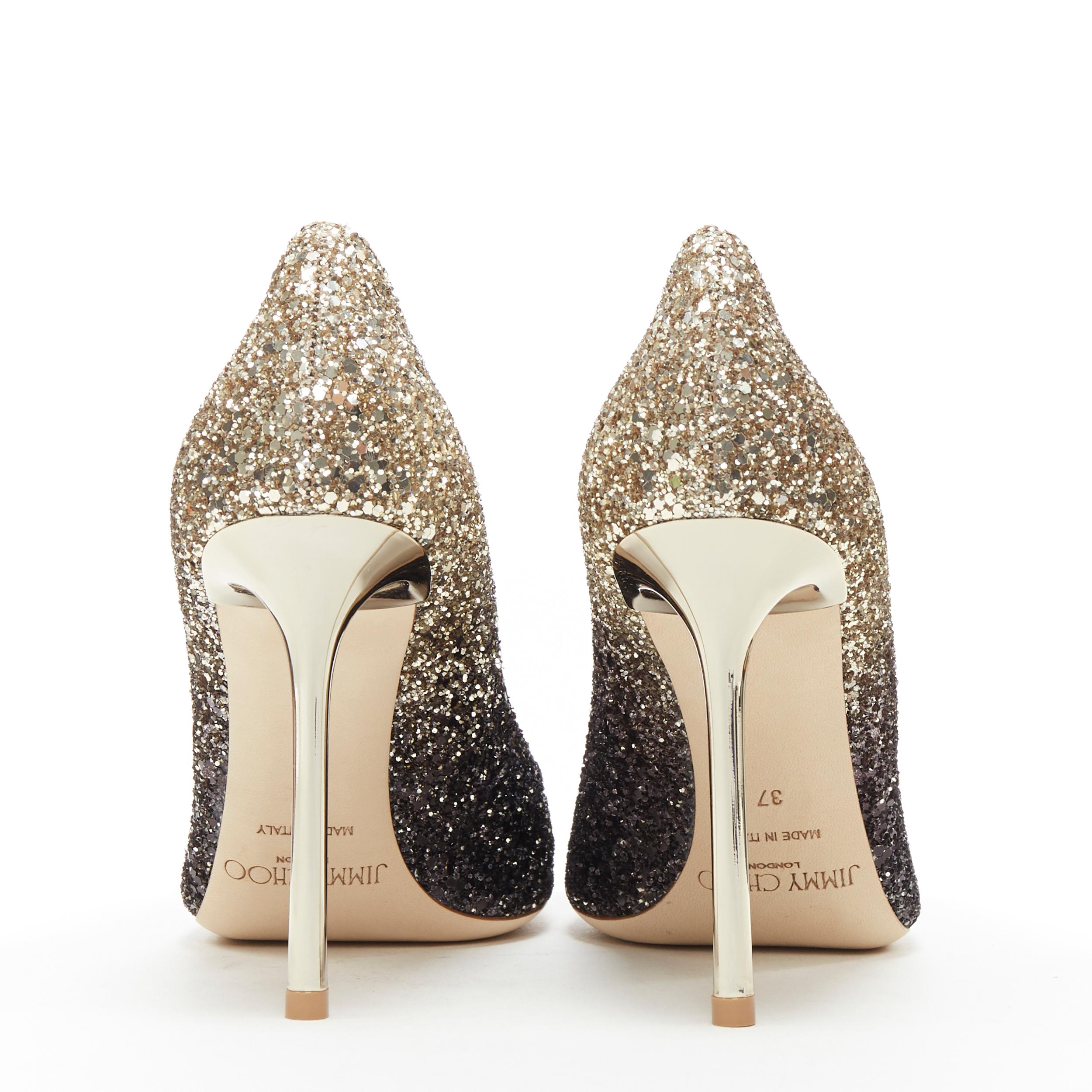 black and gold glitter shoes