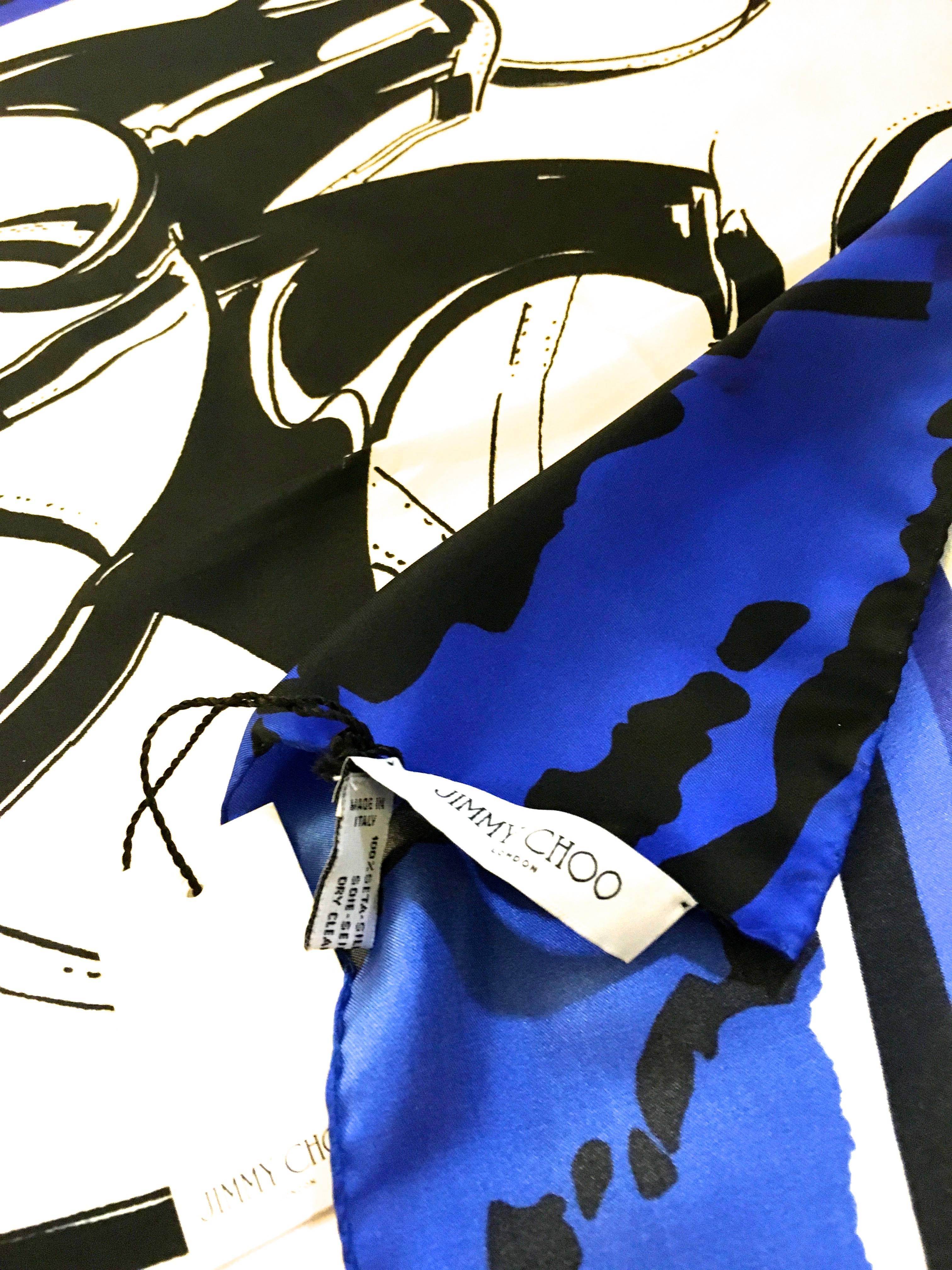 New Jimmy Choo Shoe - Silk Scarf  In New Condition For Sale In Boca Raton, FL