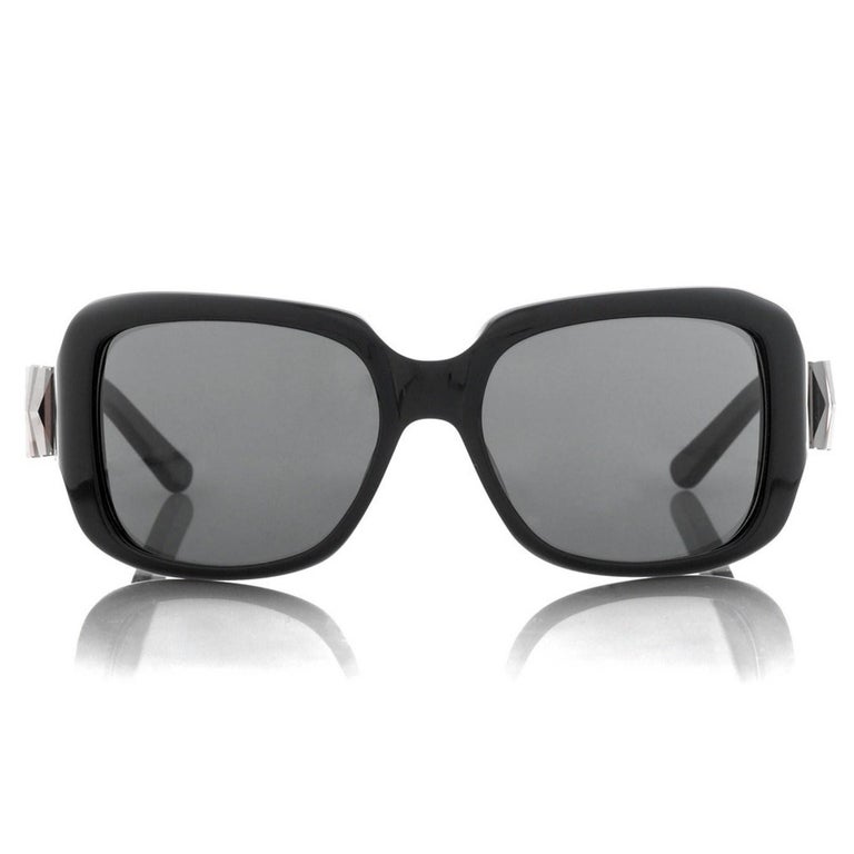 Beige New Jimmy Choo Swarovski Sunglasses With Case & Box $595 For Sale