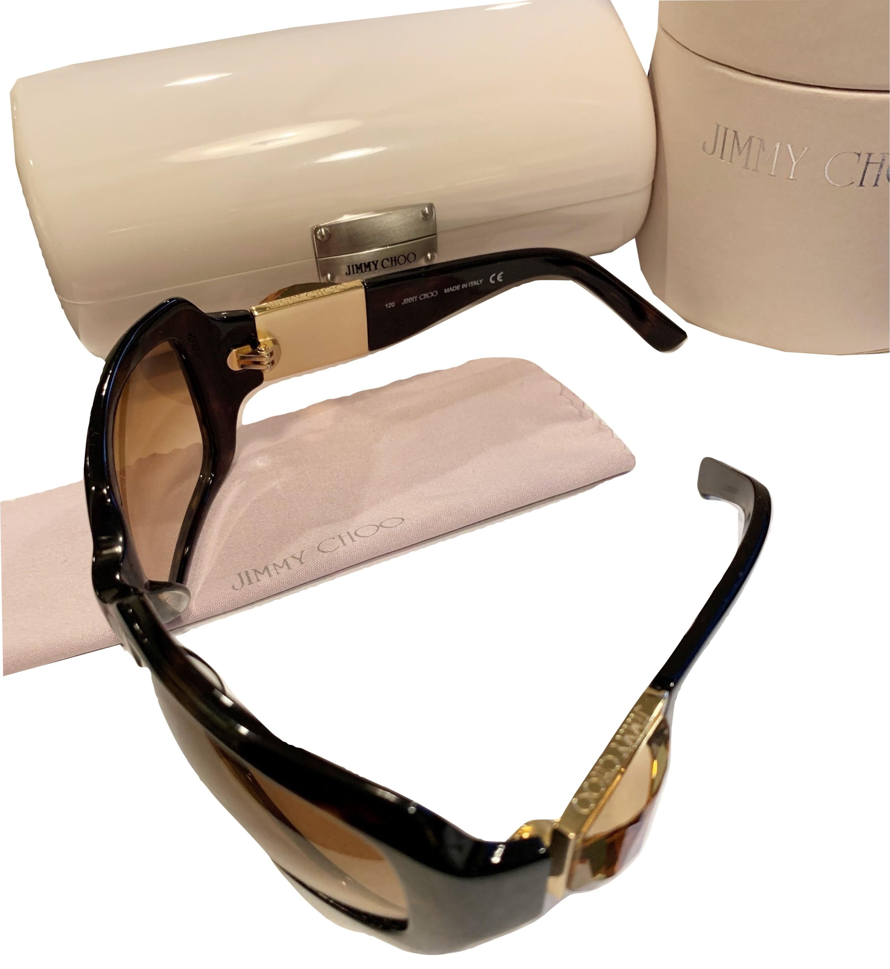 New Jimmy Choo Swarovski Sunglasses With Case & Box $595 In New Condition In Leesburg, VA