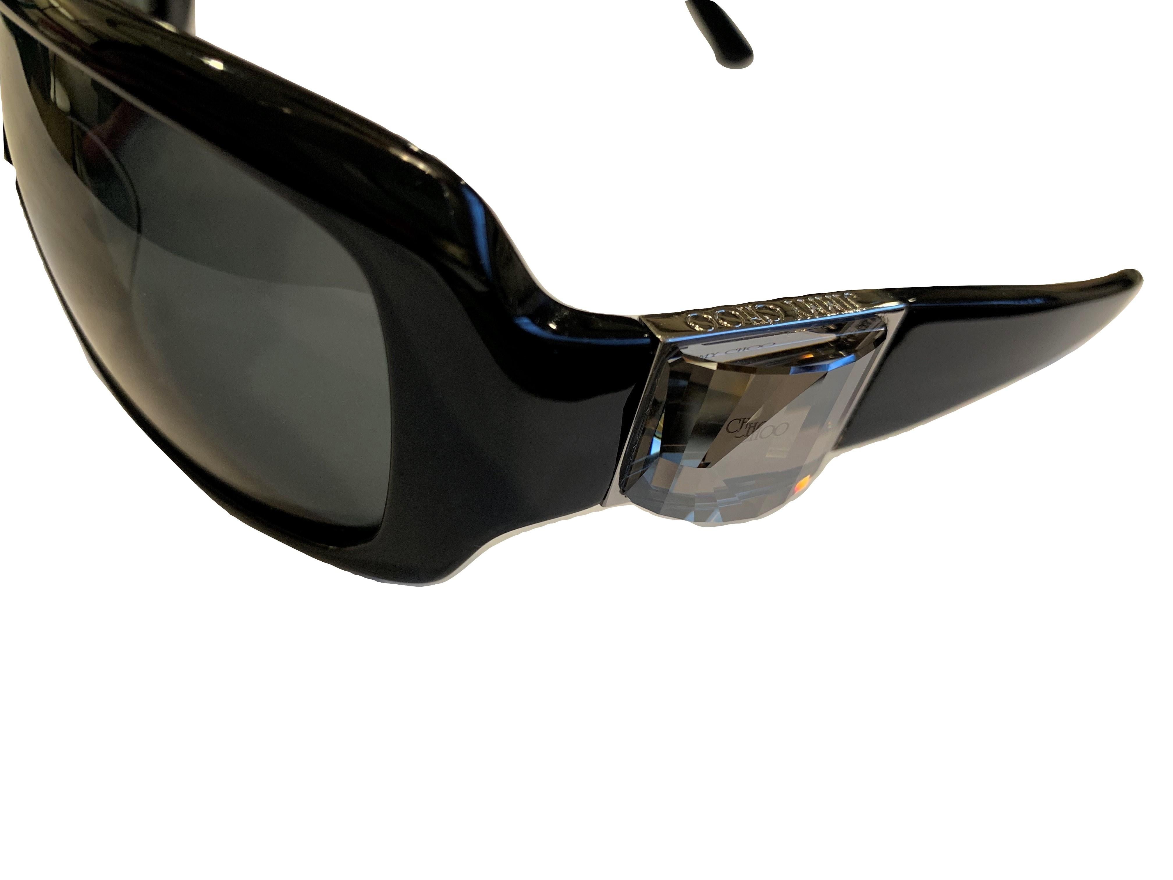 Neu Jimmy Choo Swarovski-Sonnenbrille mit Etui und Schachtel $595 im Zustand „Neu“ in Leesburg, VA