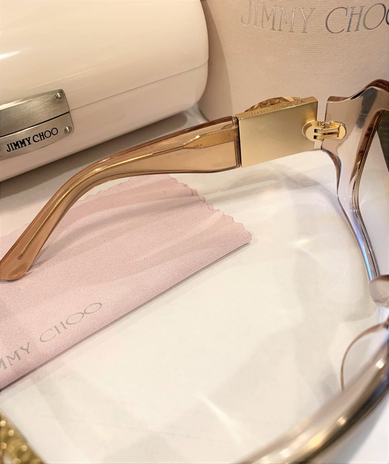 New Jimmy Choo Swarovski Sunglasses W Case & Box New Jimmy Choo Swarovski Sunglasses With Case and Box $595  main image 3