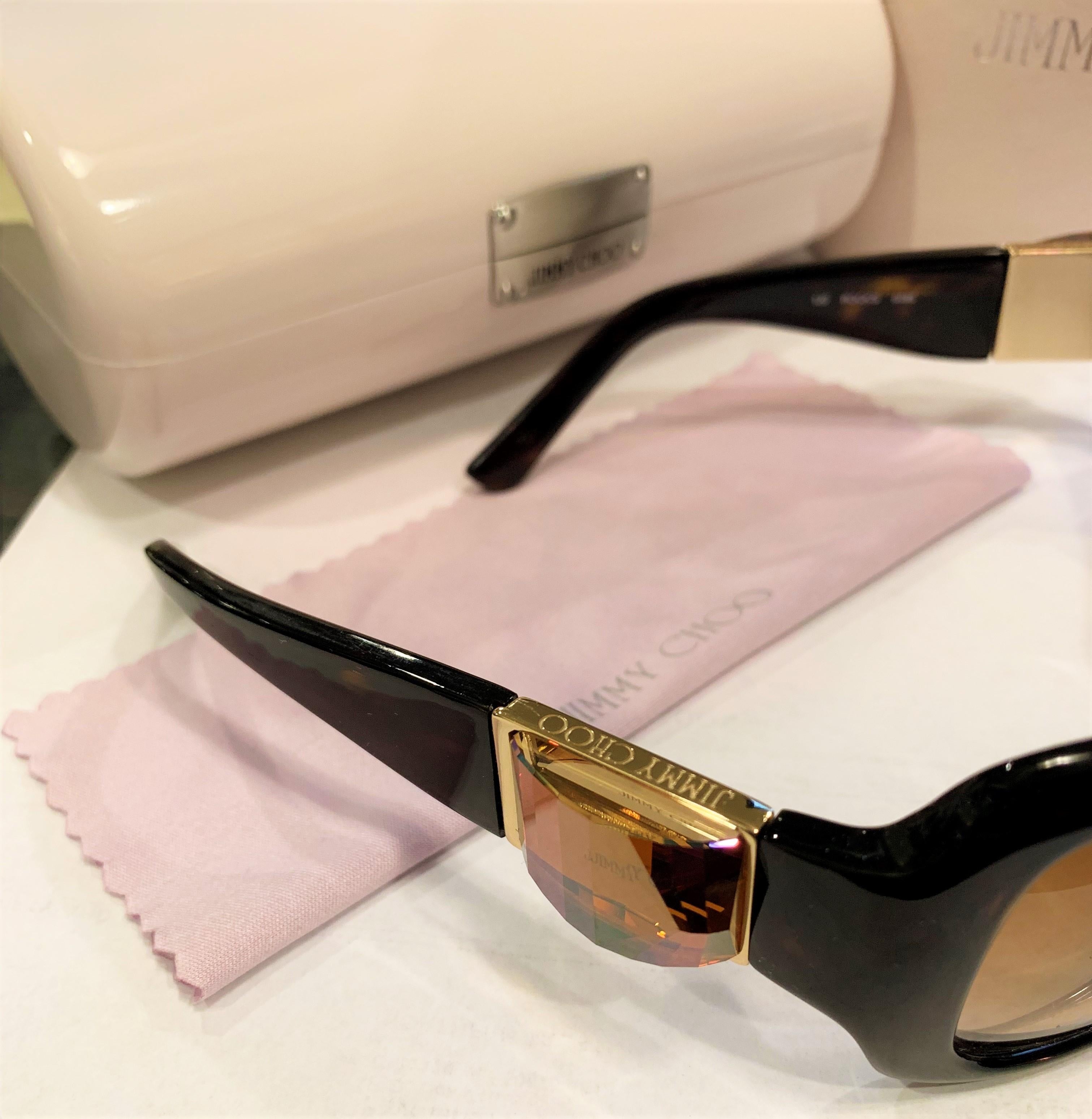 New Jimmy Choo Swarovski Sunglasses With Case & Box $595 2