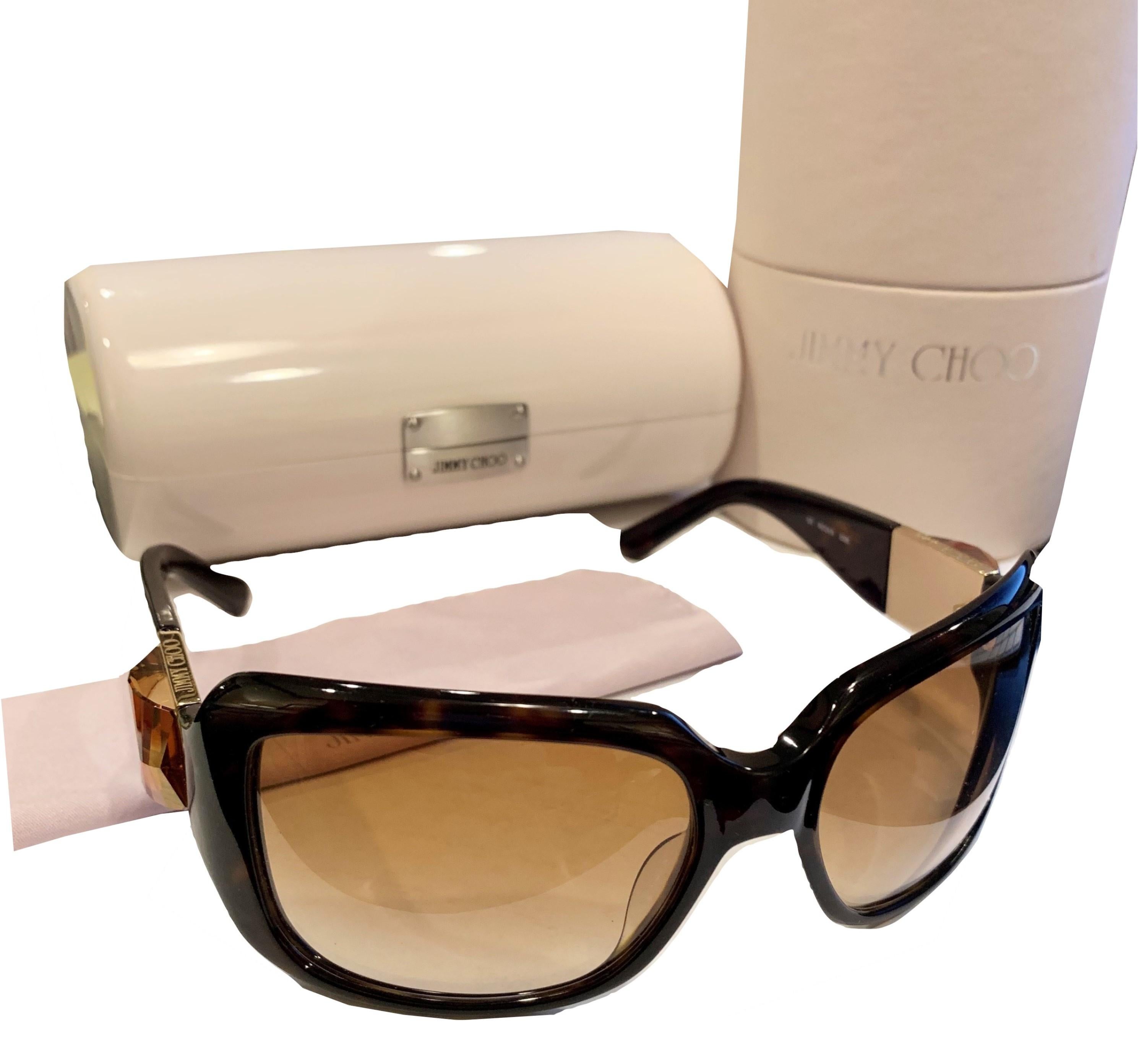 New Jimmy Choo Swarovski Sunglasses With Case & Box $595 3