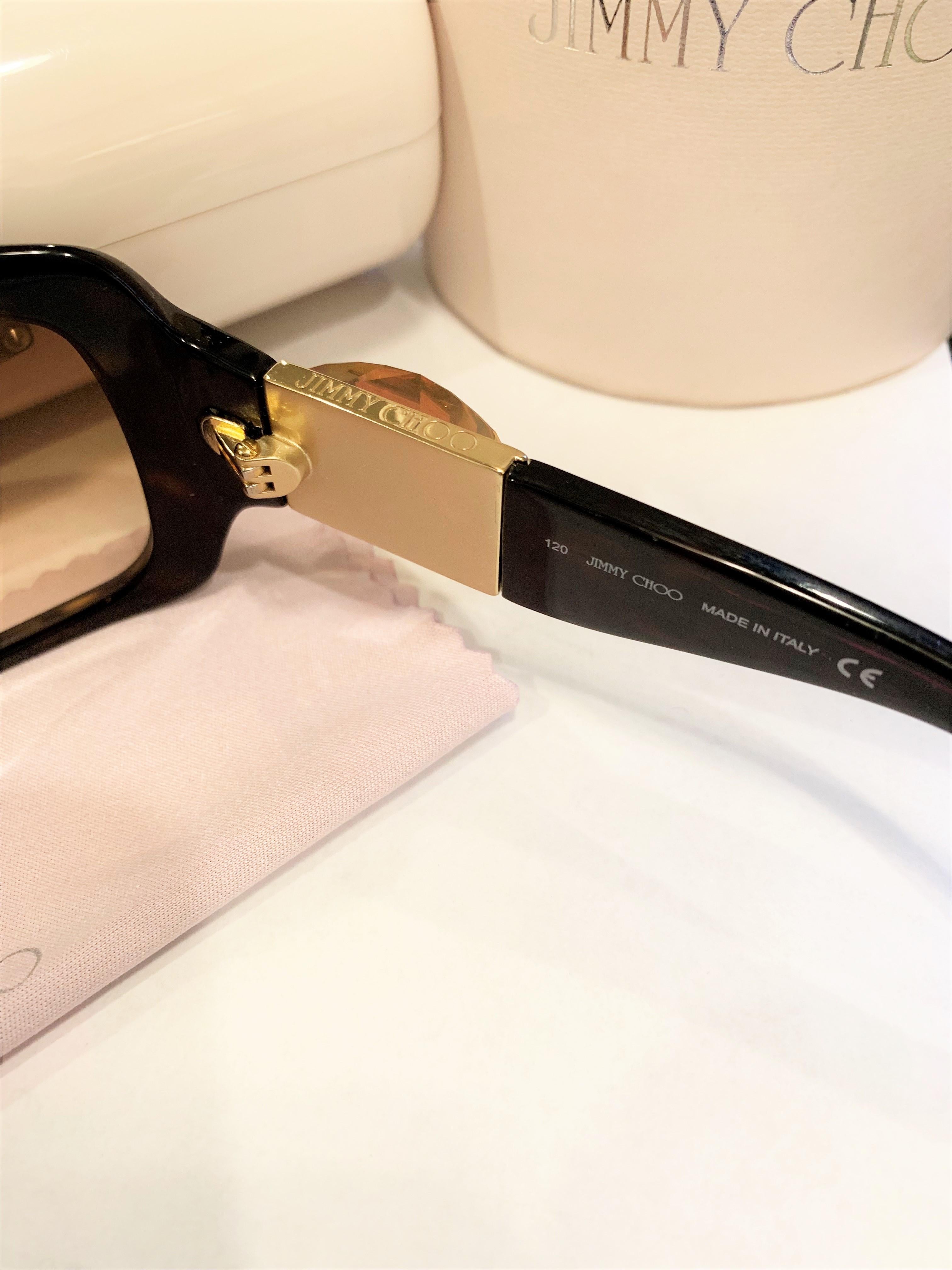 New Jimmy Choo Swarovski Sunglasses With Case & Box $595 4