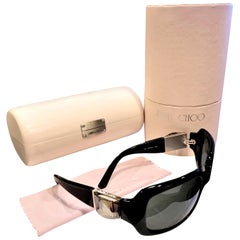 New Jimmy Choo Swarovski Sunglasses With Case & Box $595