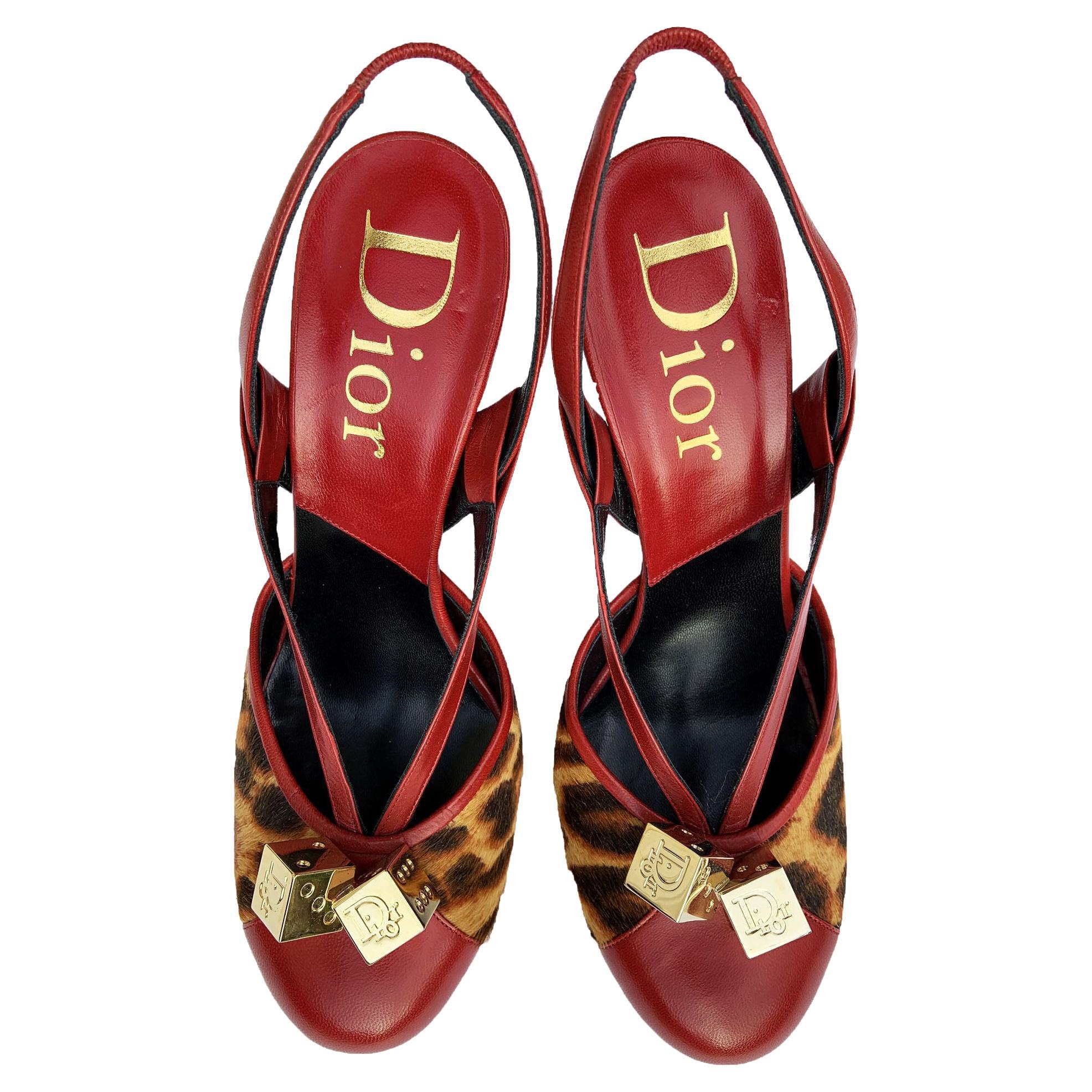 New John Galliano for Christian Dior F/W 2004 *The Gambler* Shoes Sandals  38 For Sale at 1stDibs