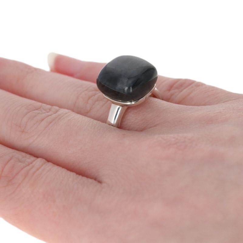 John Hardy Cushion Labradorite Batu Bamboo Ring Sterling Silver In New Condition In Greensboro, NC