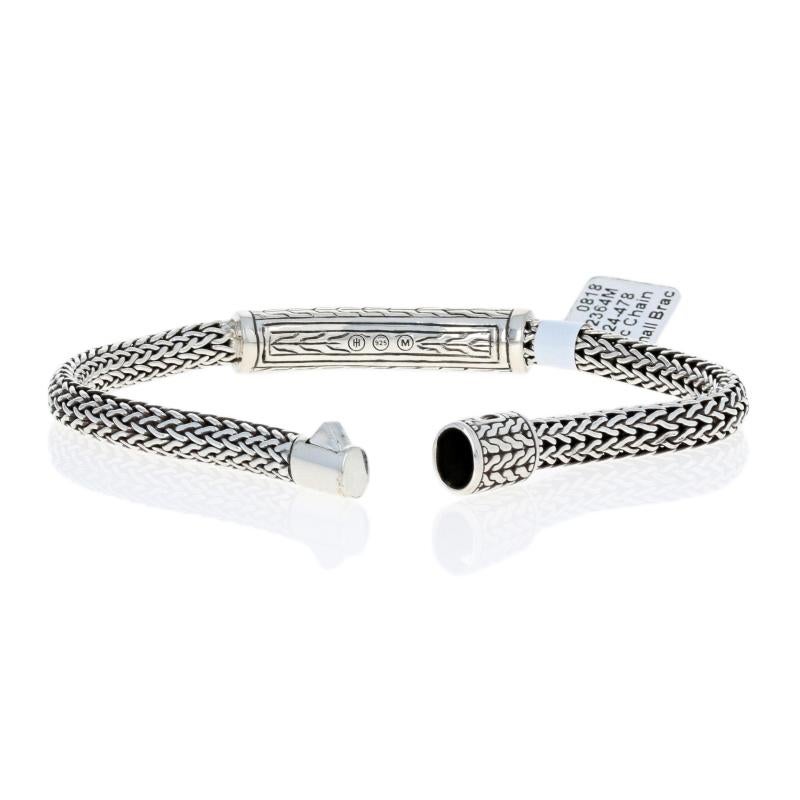 John Hardy Blue Topaz Pave Station Classic Chain Bracelet Sterling In New Condition In Greensboro, NC