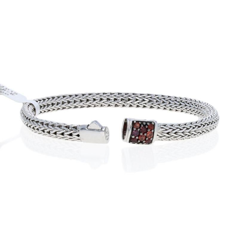 Women's John Hardy Lava Garnet Classic Chain Bracelet Sterling Silver