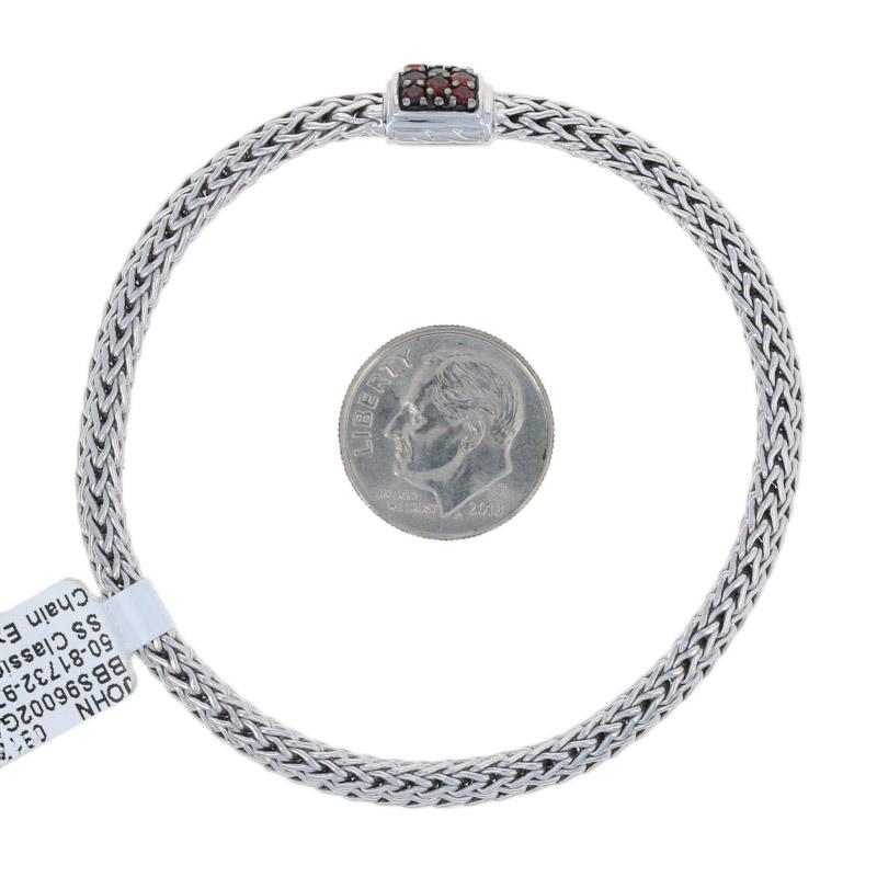 John Hardy Lava Garnet Classic Chain Bracelet Sterling Silver 2