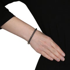 John Hardy Legends Naga Lava Black Sapphire Kick Cuff Bracelet Sterling Silver