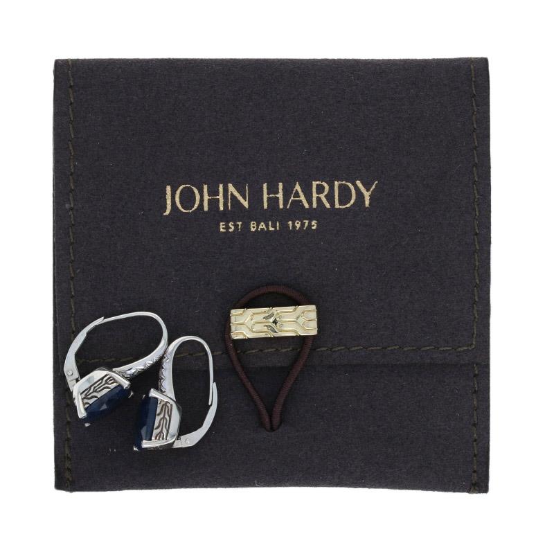 John Hardy Magic Cut Sapphire and Diamond Classic Chain Earrings Sterling 1